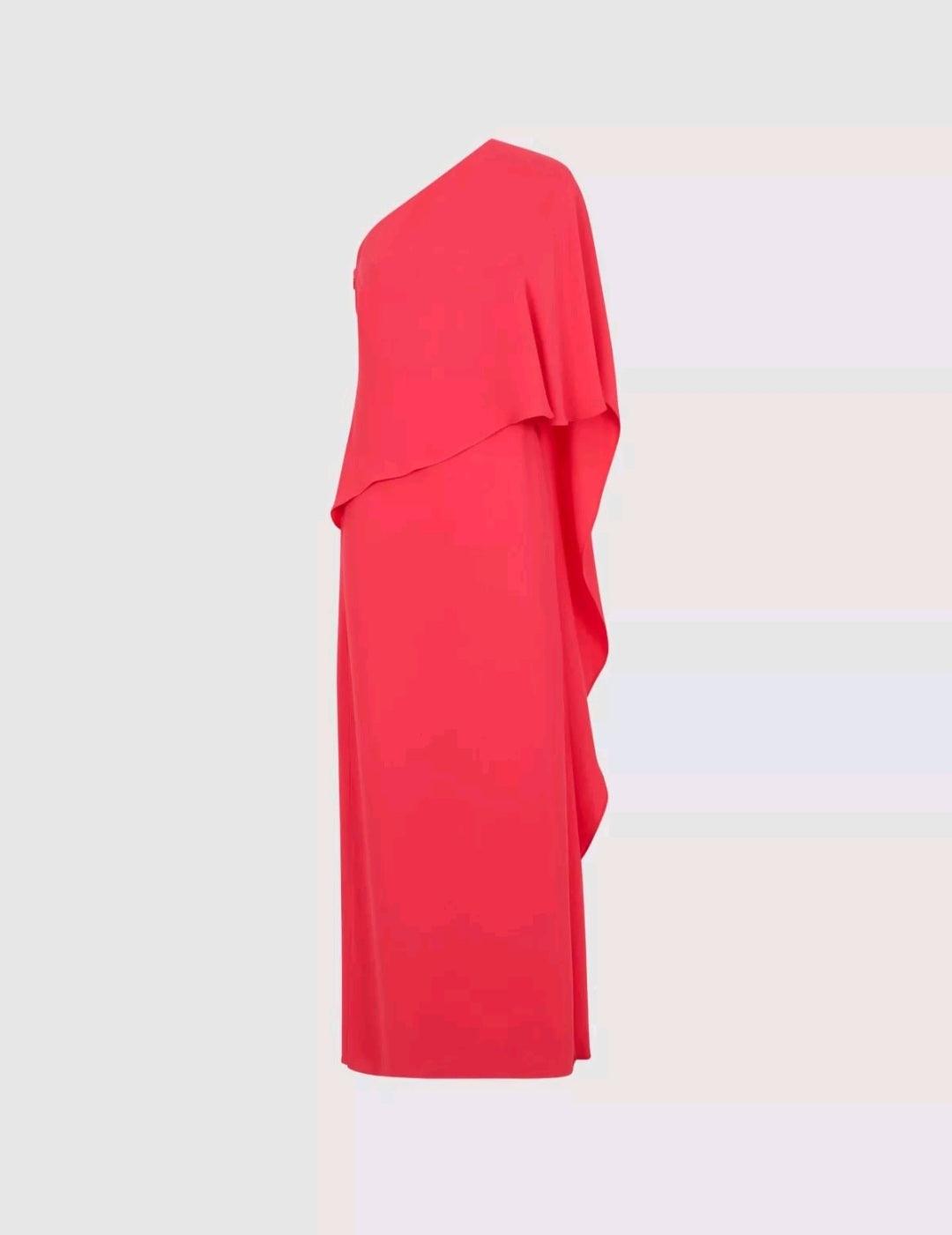 REISS Jordyn Coral Off the Shoulder Cape Maxi Dress