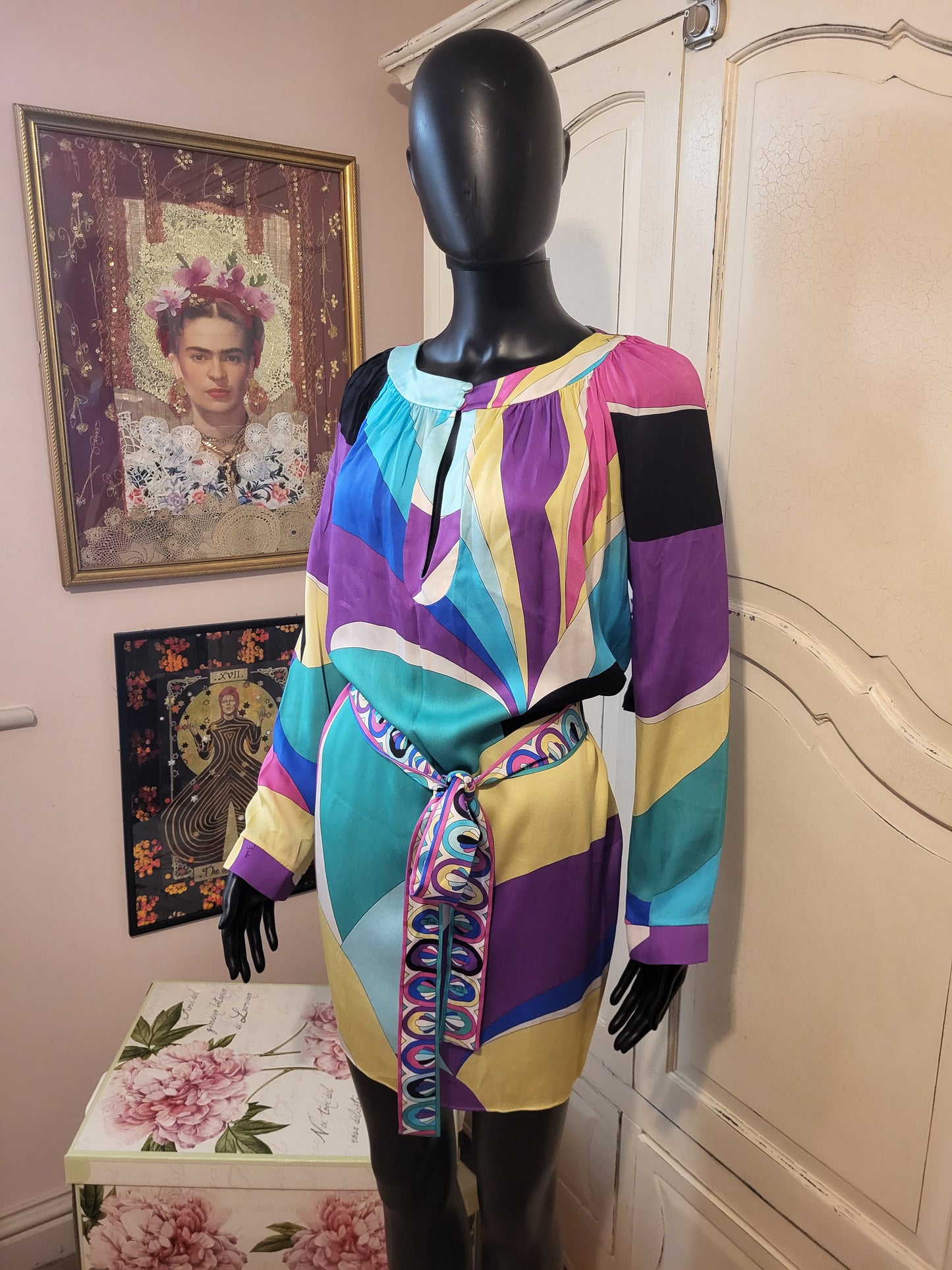 Emilio Pucci 100% Silk Multicolour Mini Dress