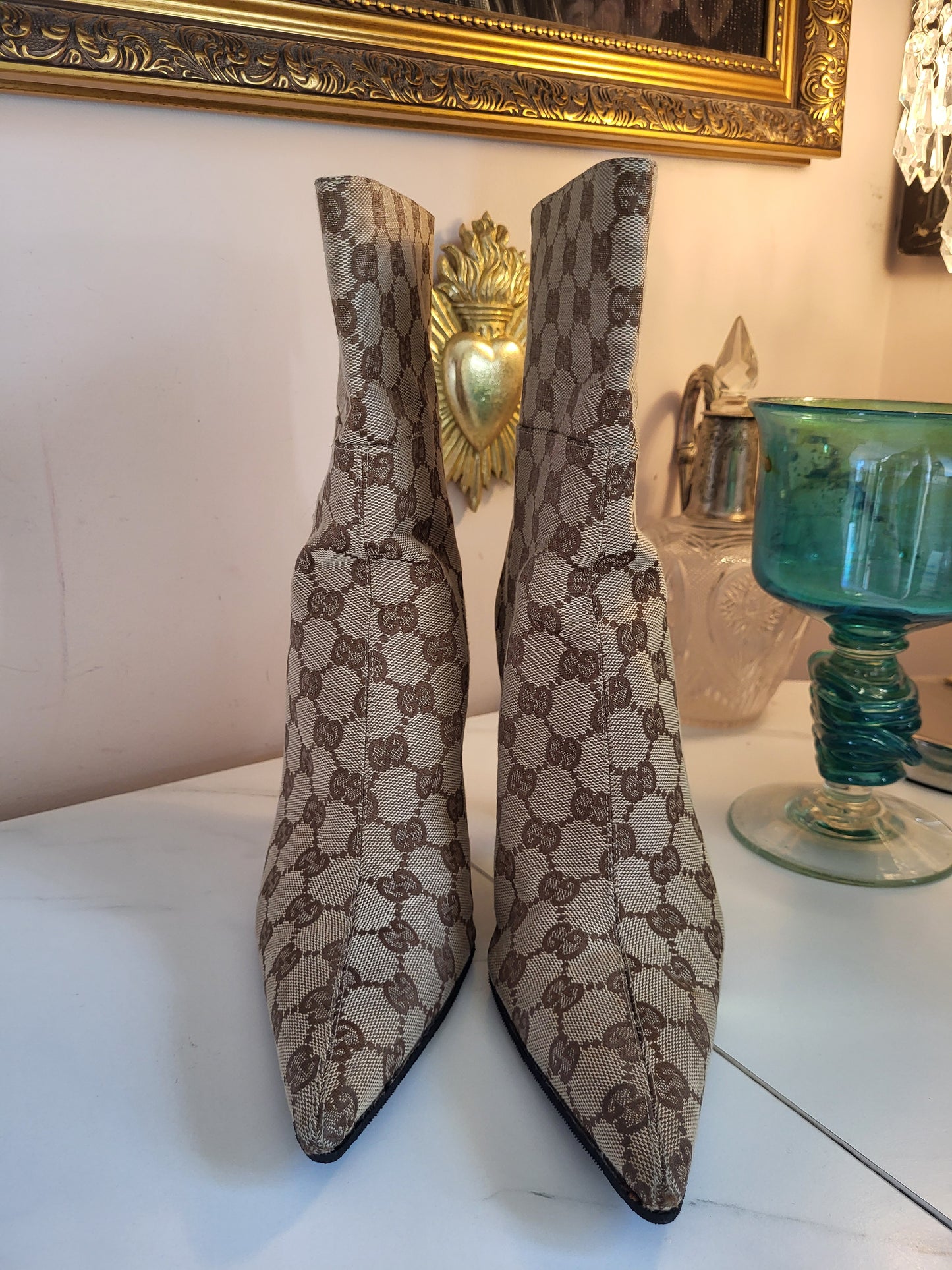 ARCHIVE Tom Ford Era Gucci GG Monogram Canvas Boots