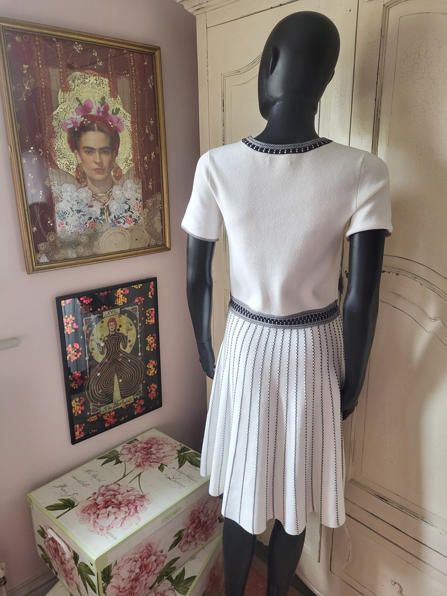 Hobbs Cream Knitted Dress