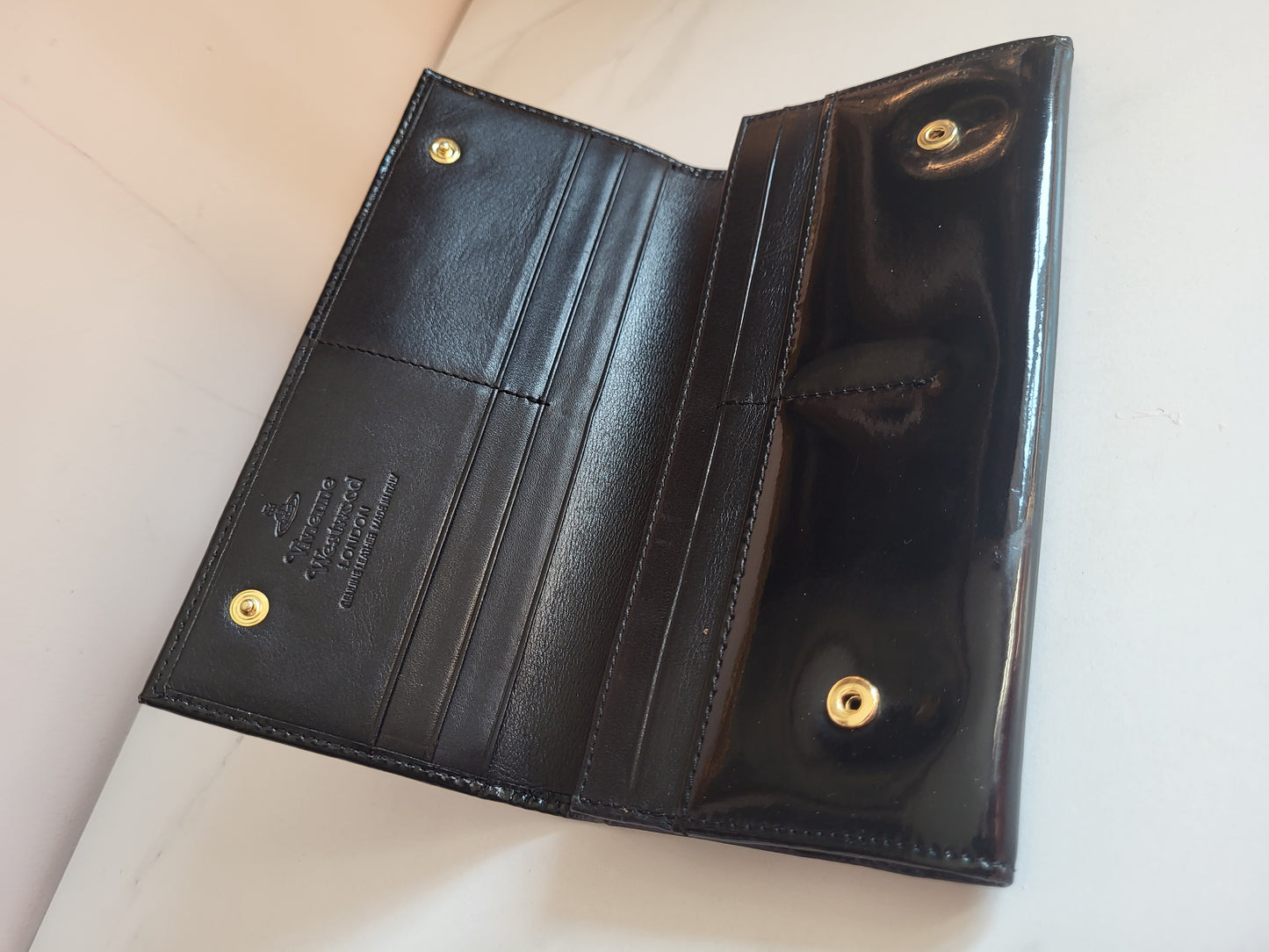 Vivienne Westwood Classic Patent Black Purse