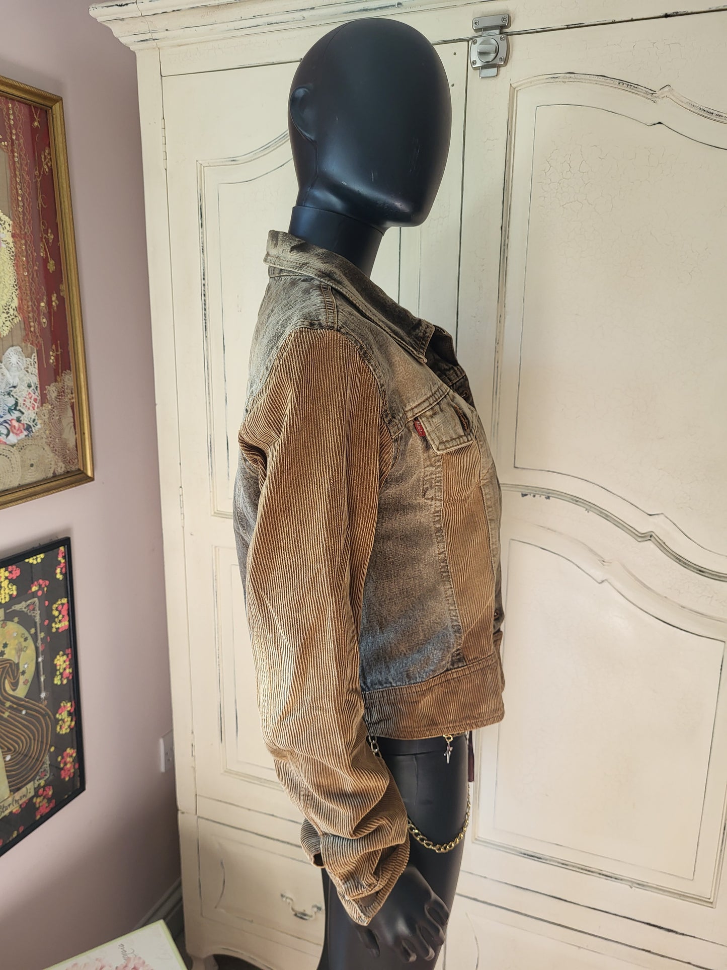 Vintage Koix Denim and Courduroy Jacket