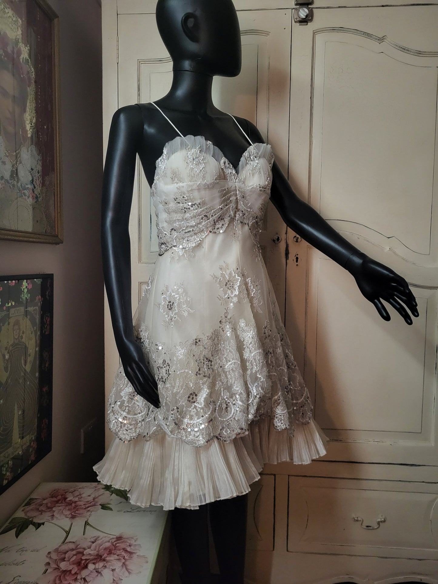 Anais Cream Embellished Gown