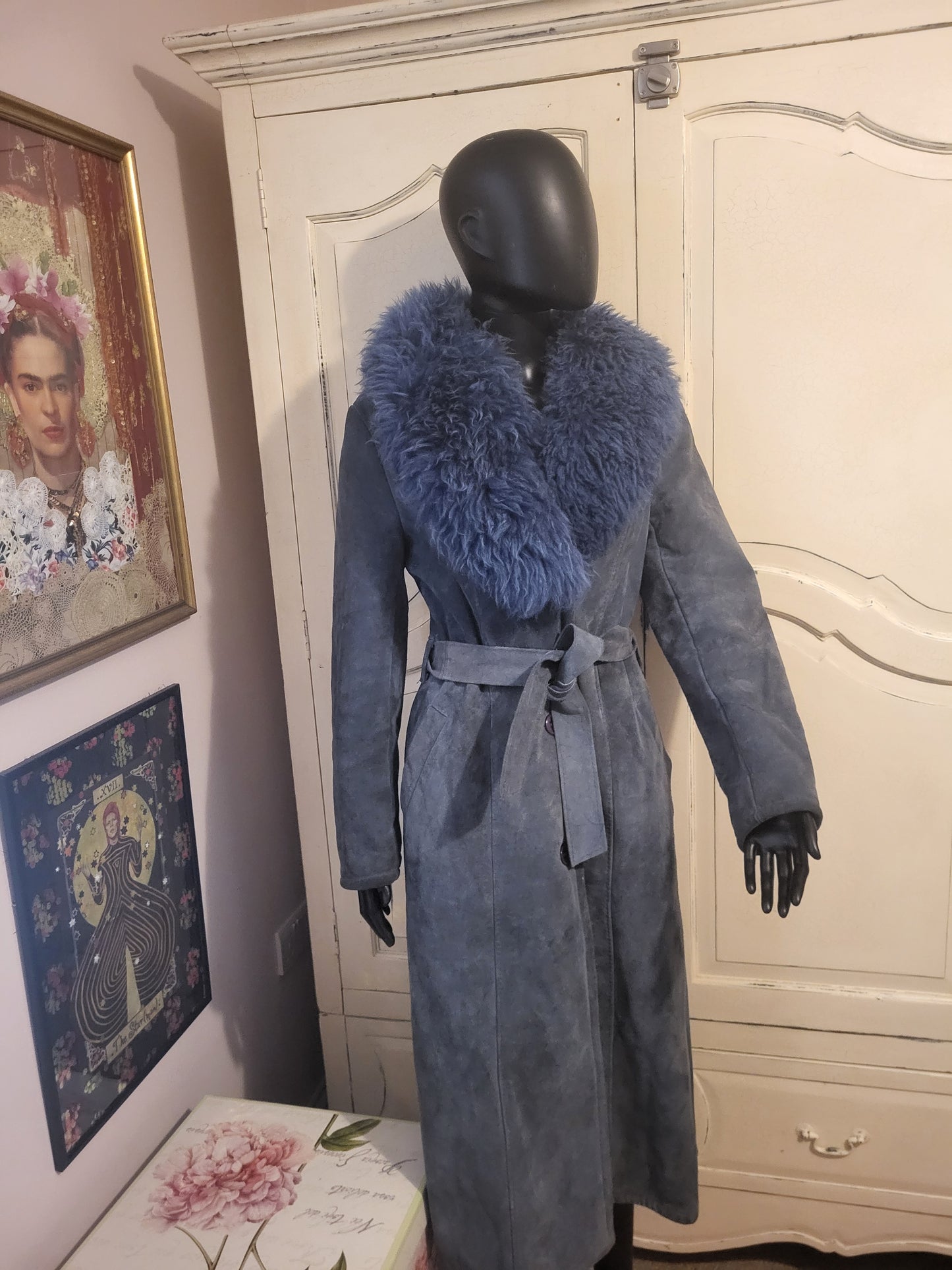 Vintage Penny Lane Suede and Shearling Coat