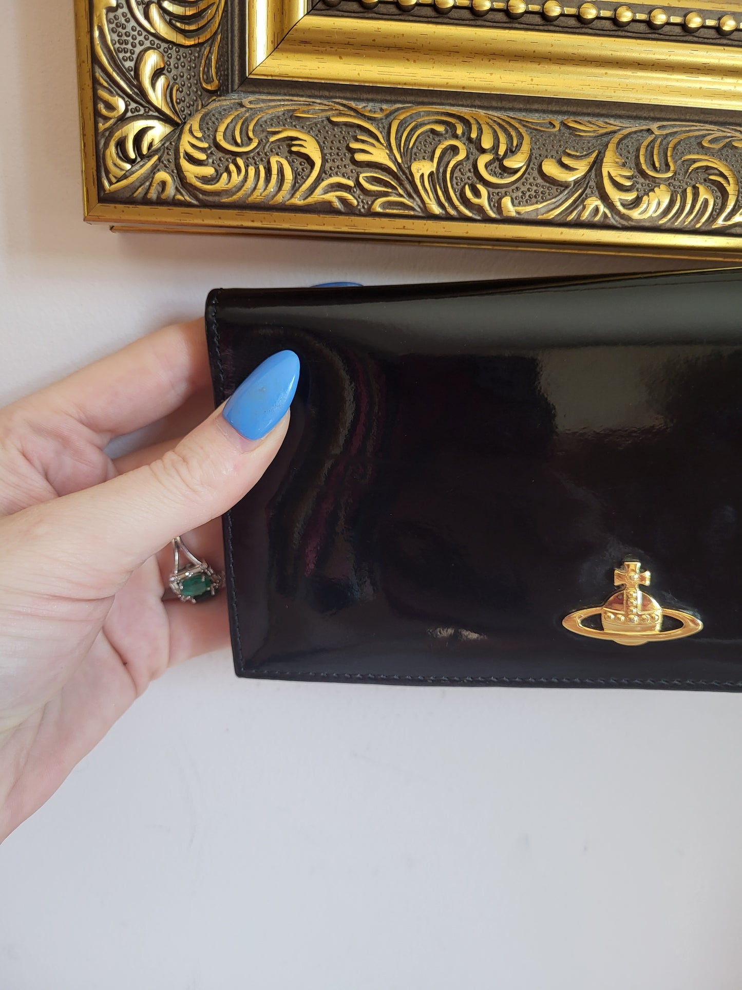 Vivienne Westwood Classic Patent Black Purse