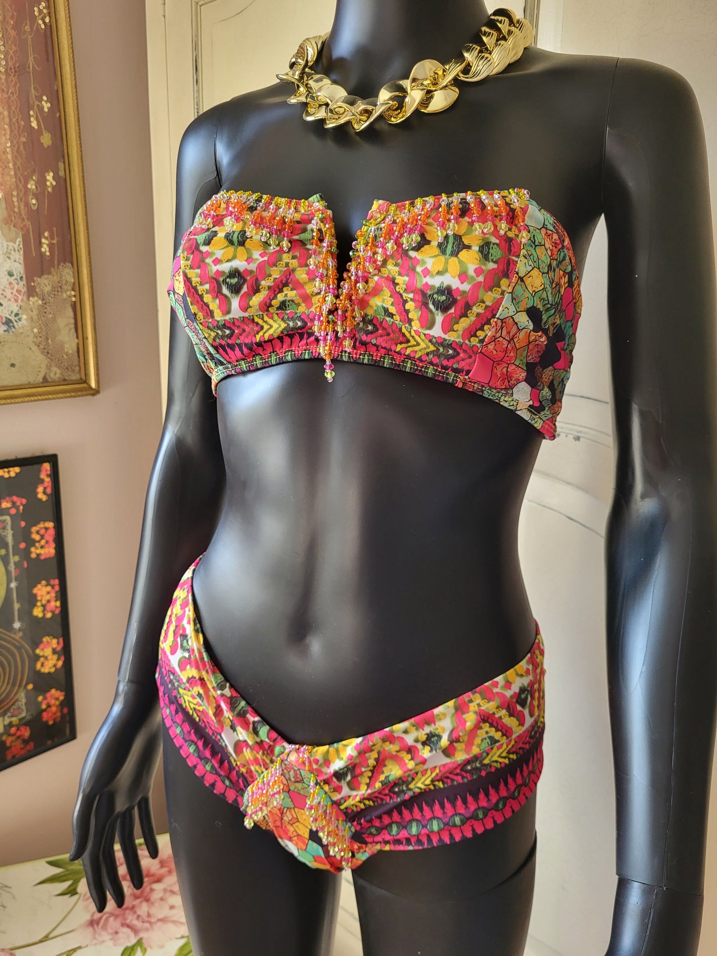 Paradizia Beaded Bandeau Bikini