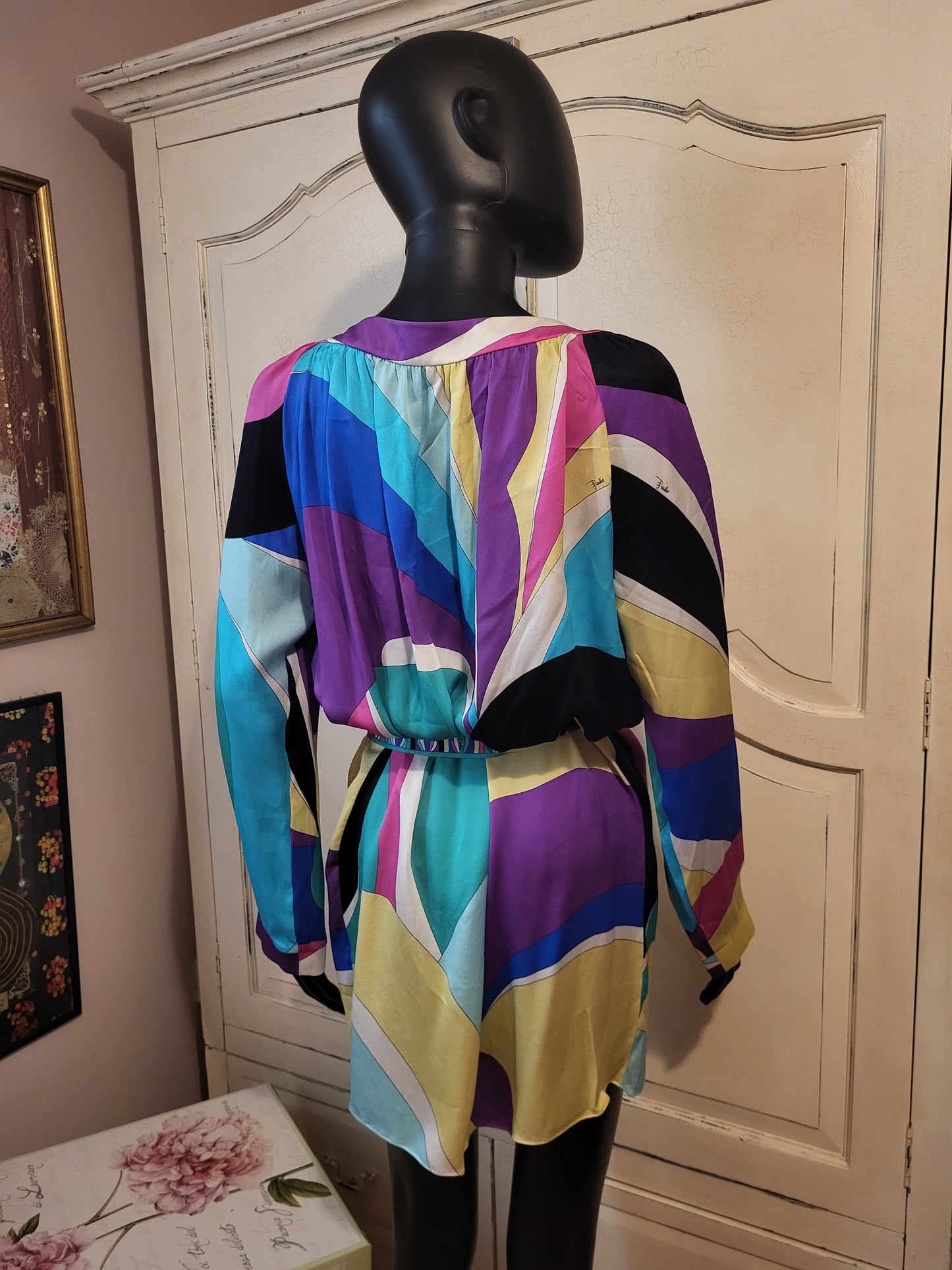 Emilio Pucci 100% Silk Multicolour Mini Dress