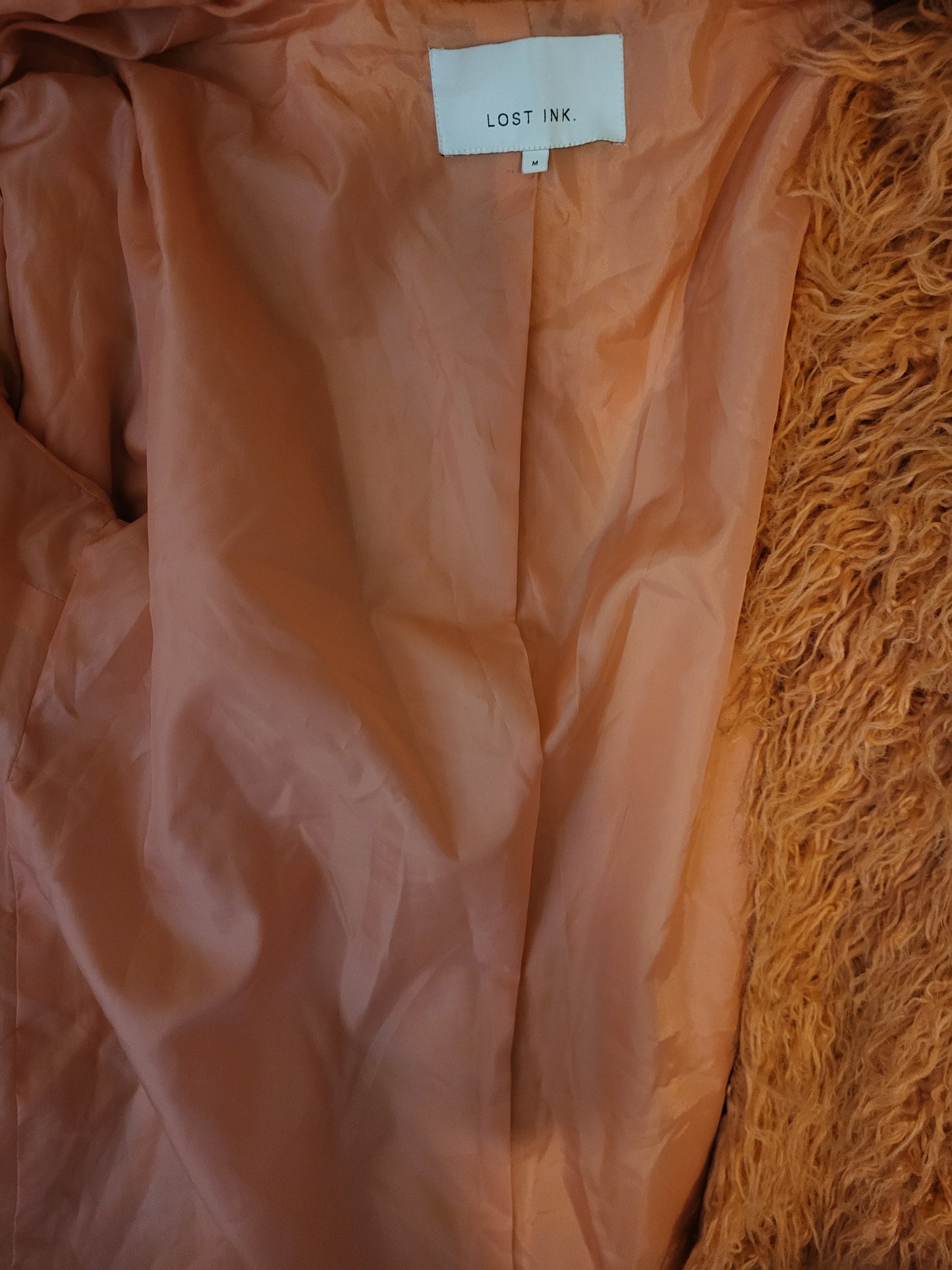 Vintage Peach Shaggy Jacket - Lost Ink