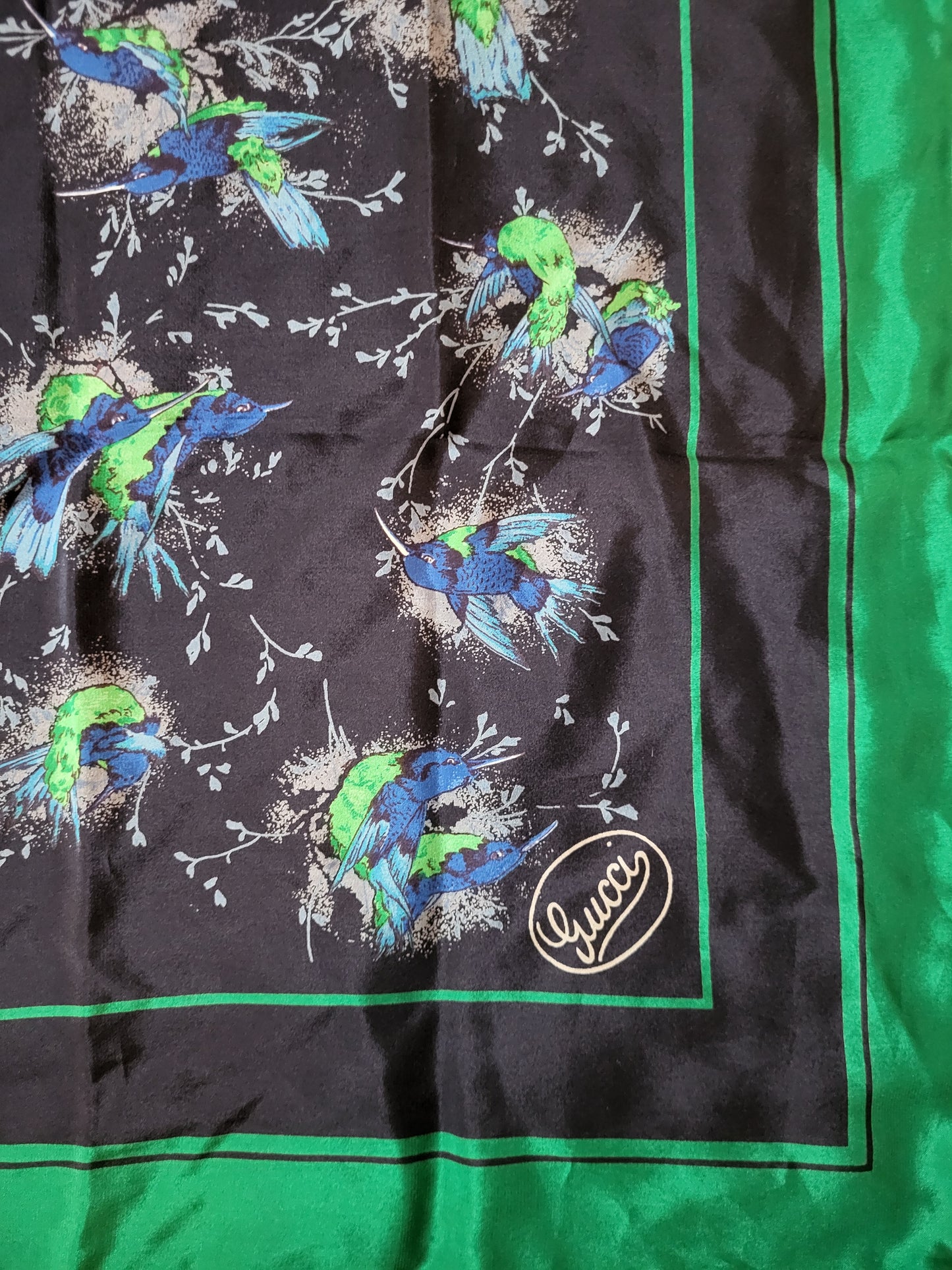 Gucci Vintage Silk Carré Scarf
