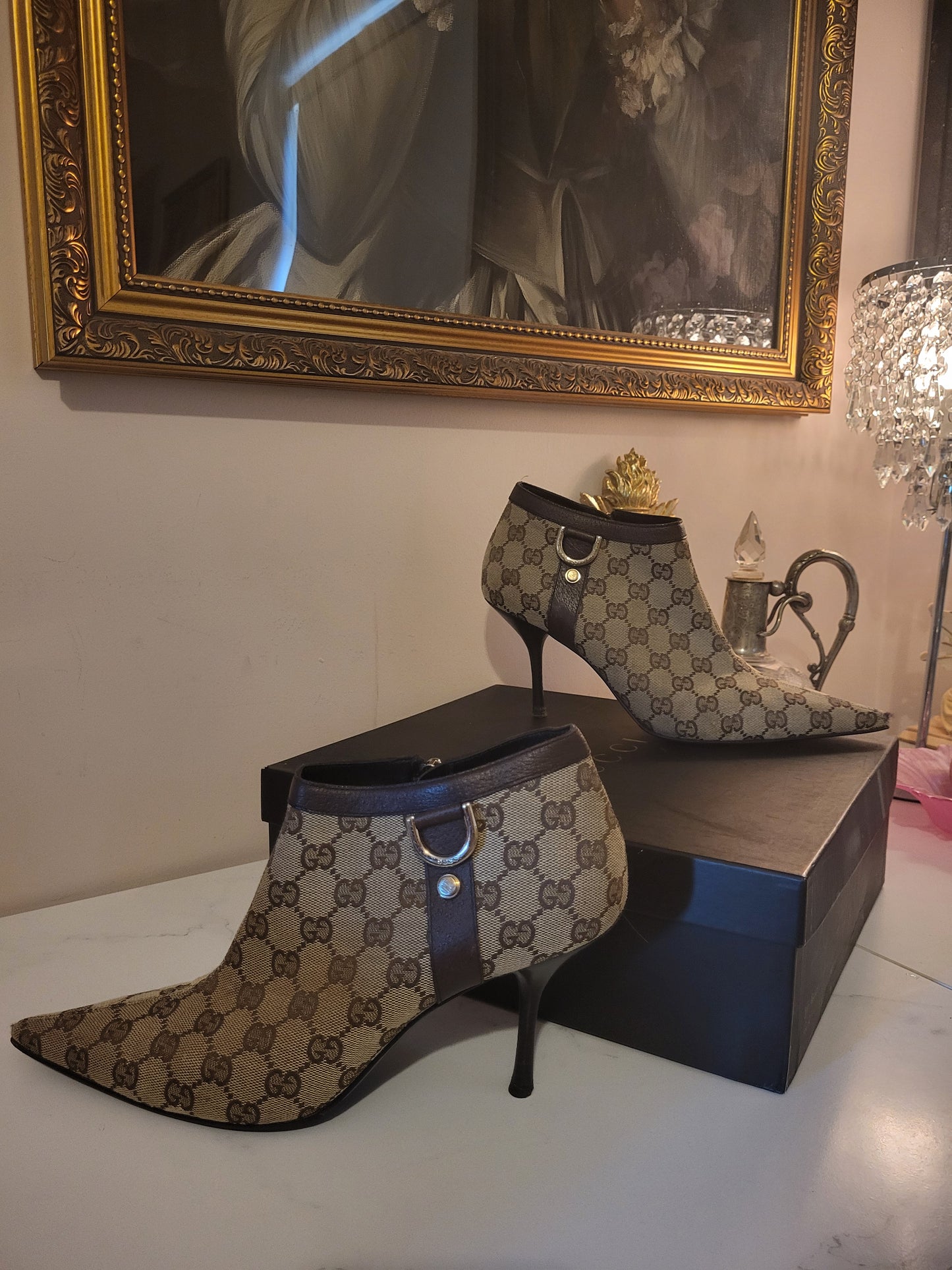 Tom Ford Era Gucci Monogram Stiletto Boots