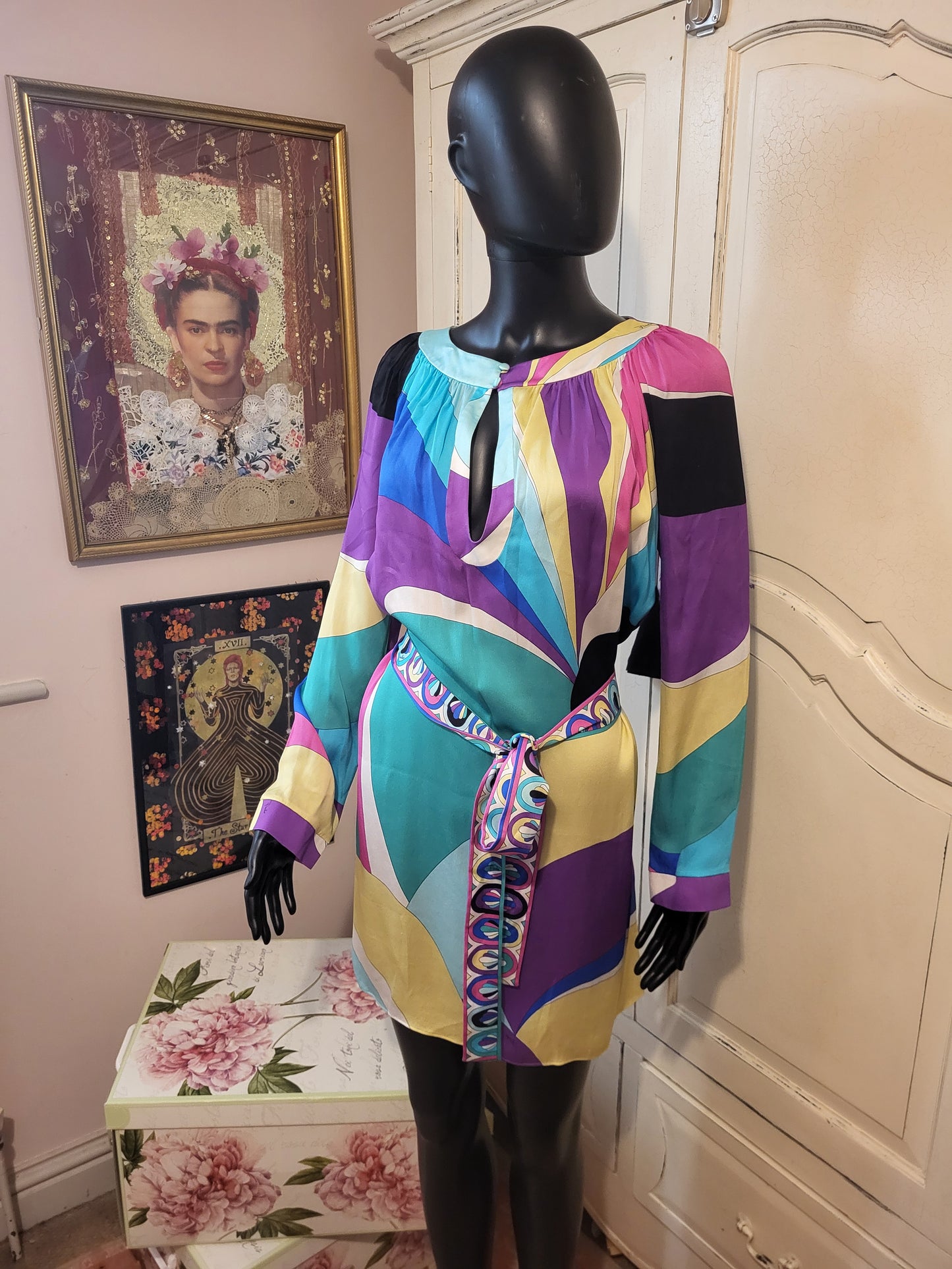 Emilio Pucci 100% Silk Multicolour Mini Dress