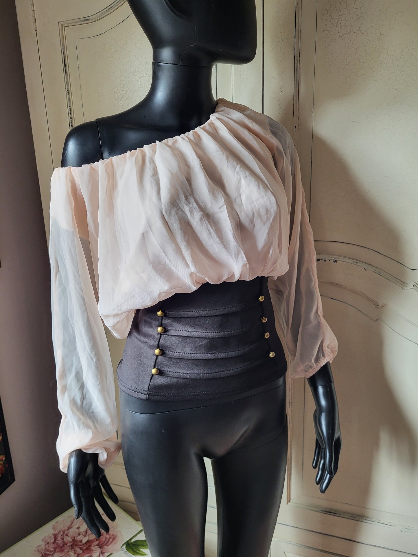 Blush Pink Corset Top
