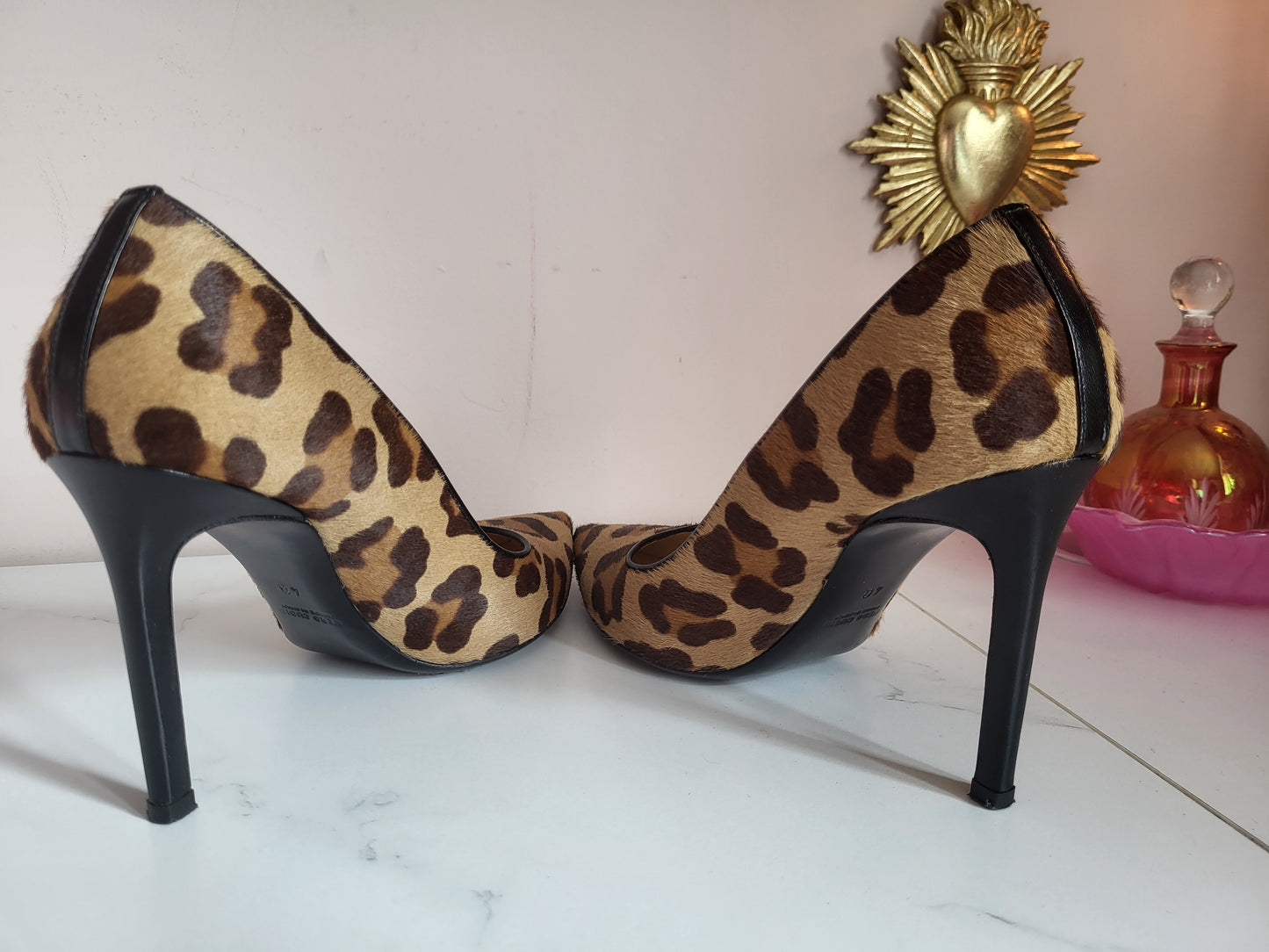 Russell & Bromley Ponyskin Leopard Court Heels