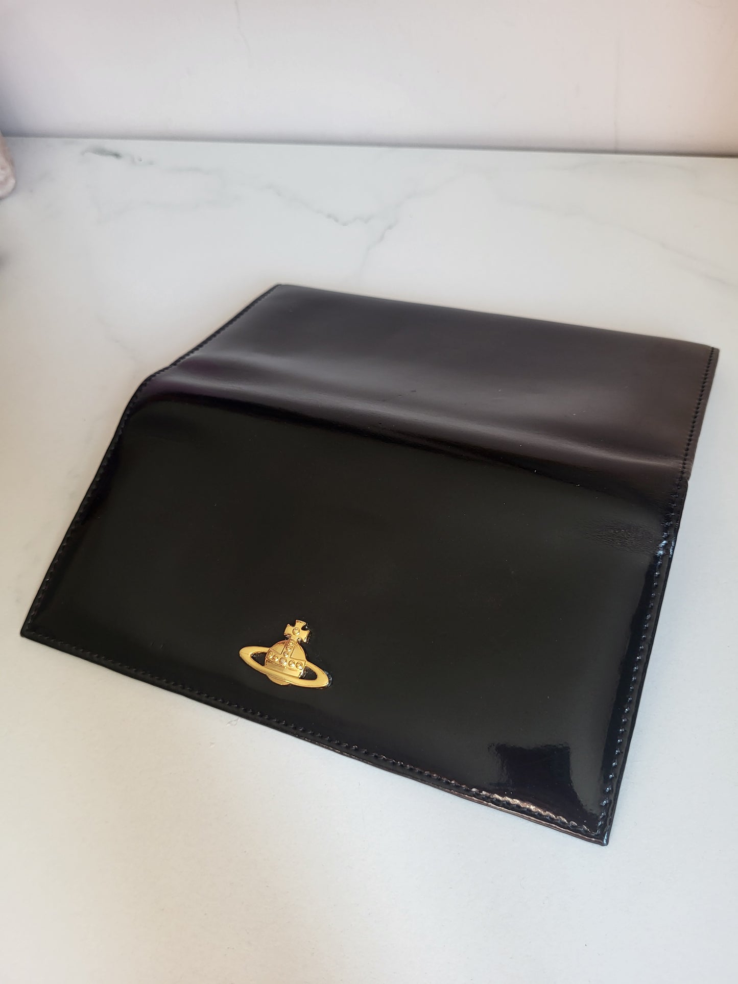 Vivienne Westwood Classic Patent Black Purse