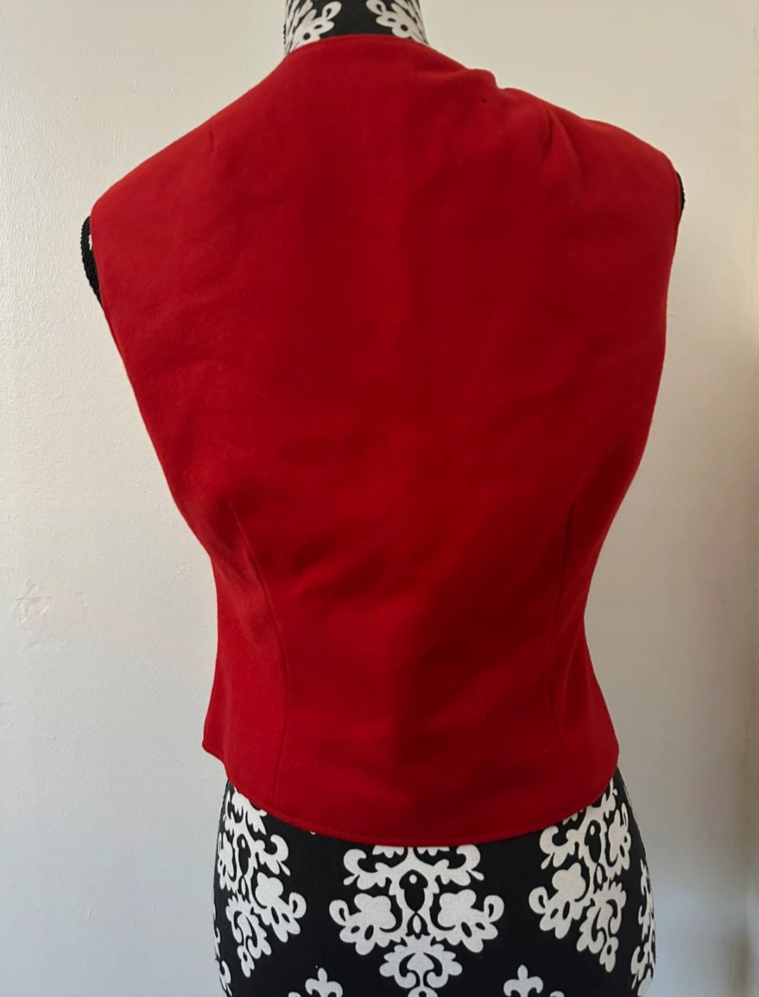 Scarlet Vintage Waistcoat with Brass Buttons