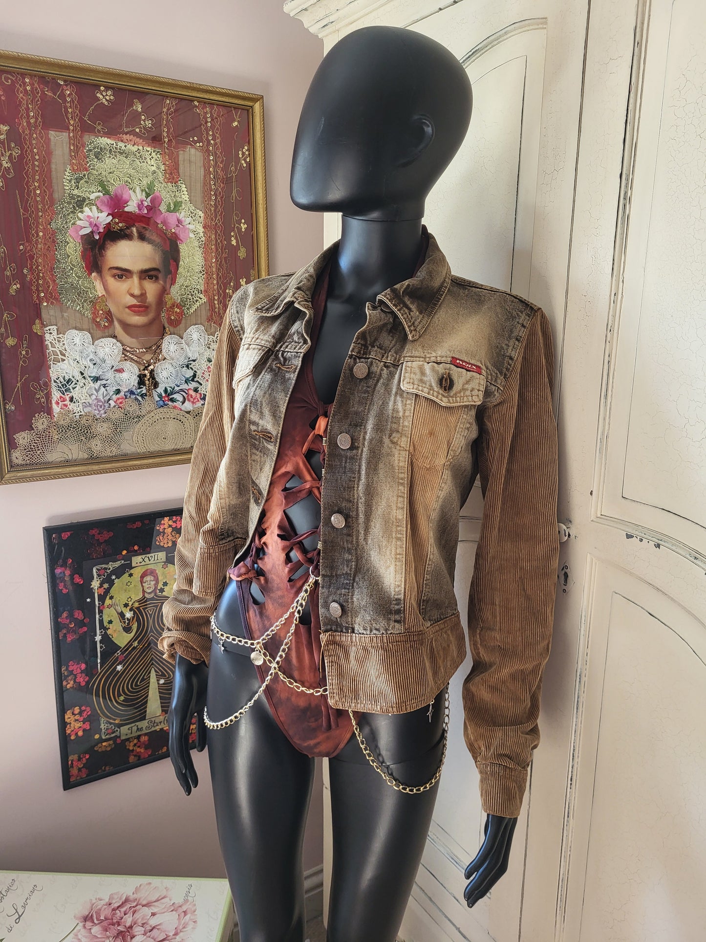 Vintage Koix Denim and Courduroy Jacket