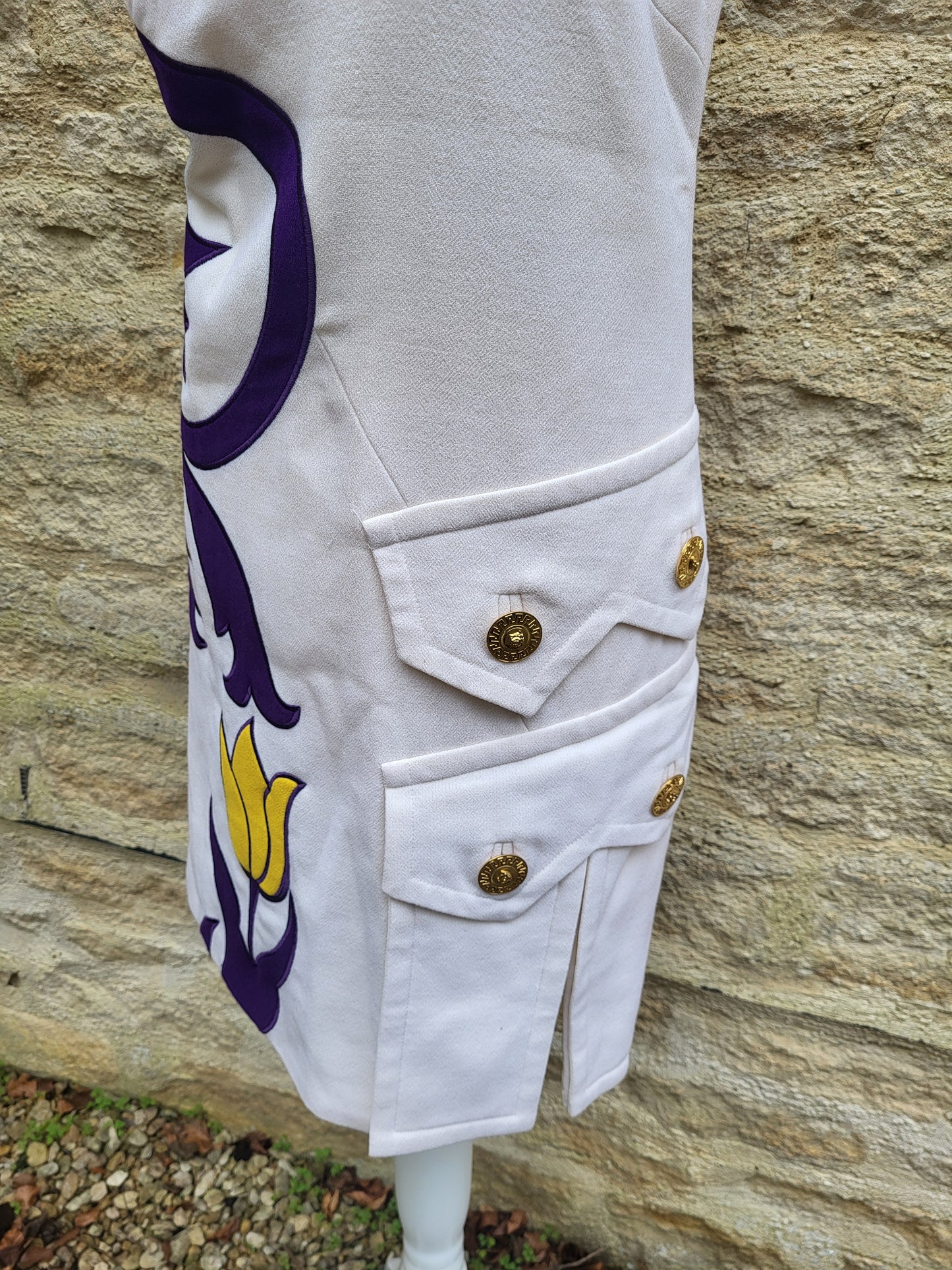 RARE Vintage Gianni Versace Wool Mini Dress