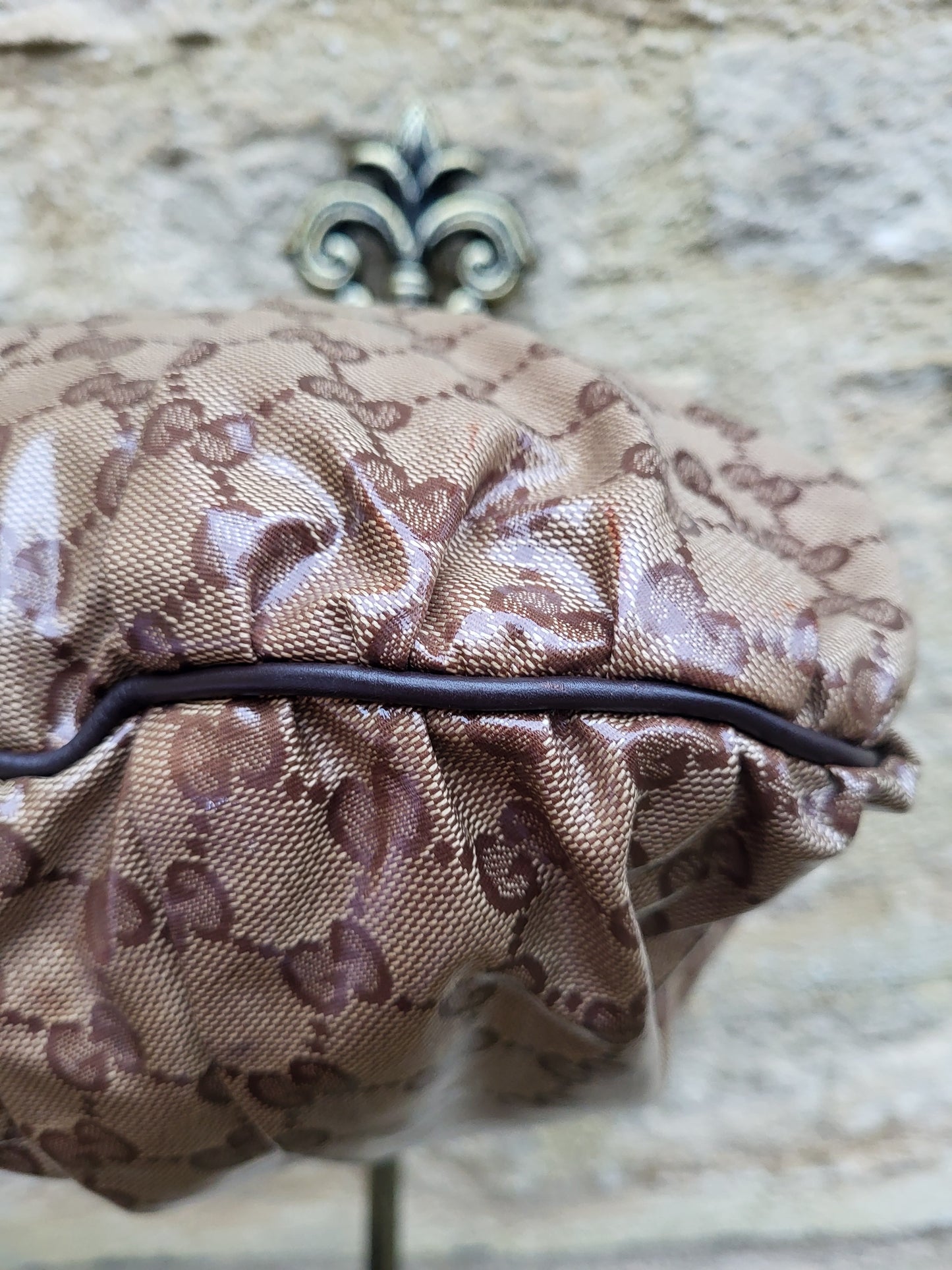 Gucci GG Crystal Canvas Monogram Hobo Bag