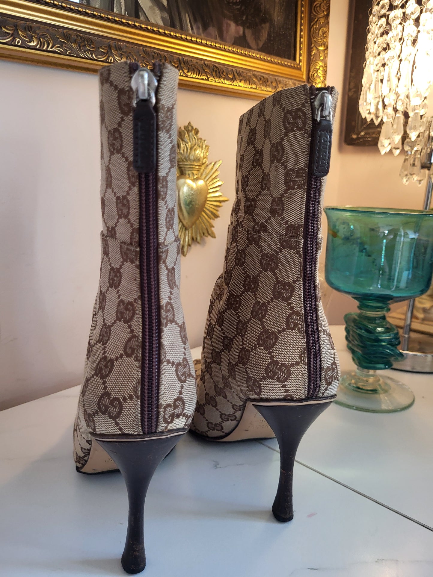 ARCHIVE Tom Ford Era Gucci GG Monogram Canvas Boots