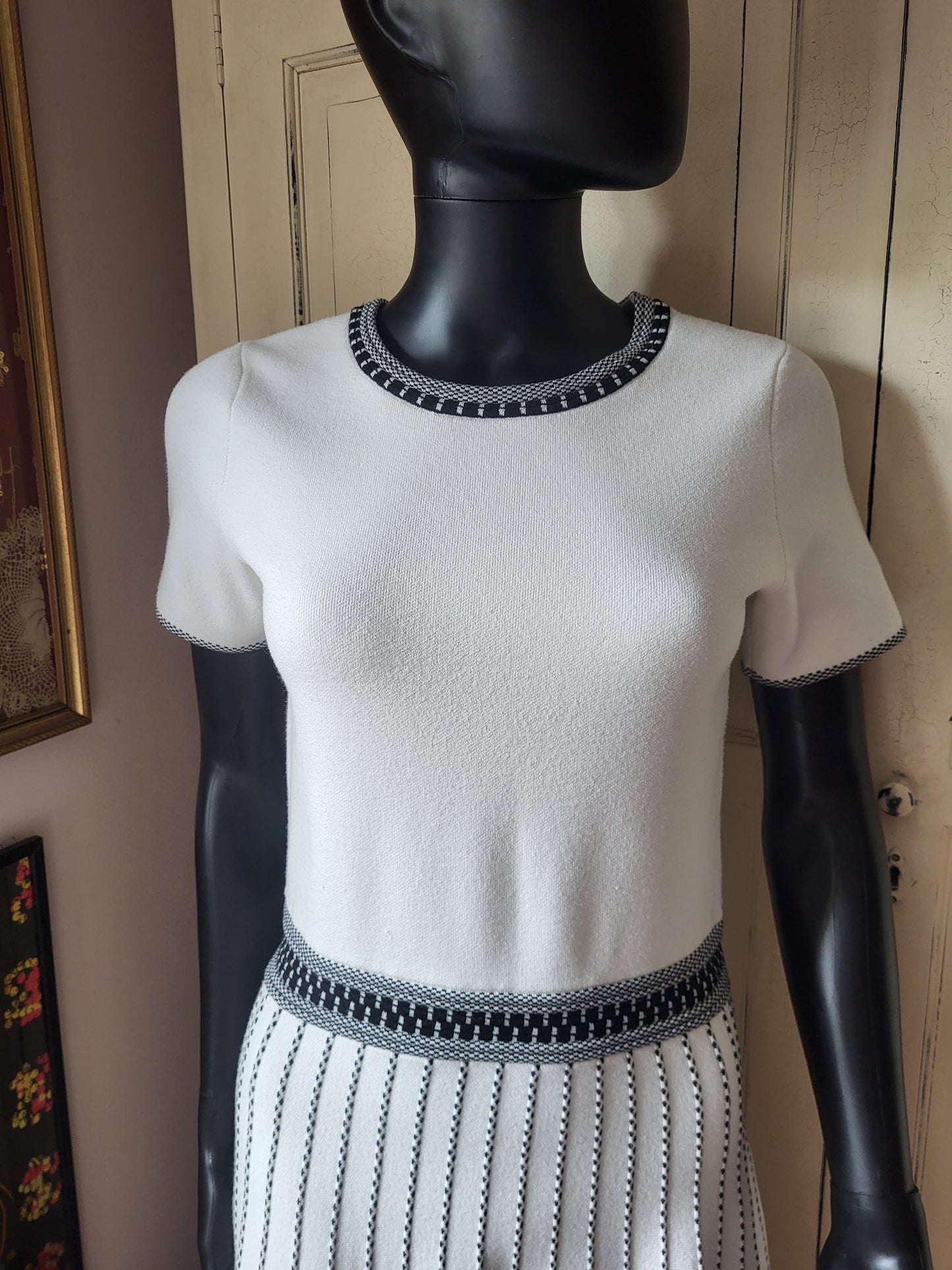 Hobbs Cream Knitted Dress