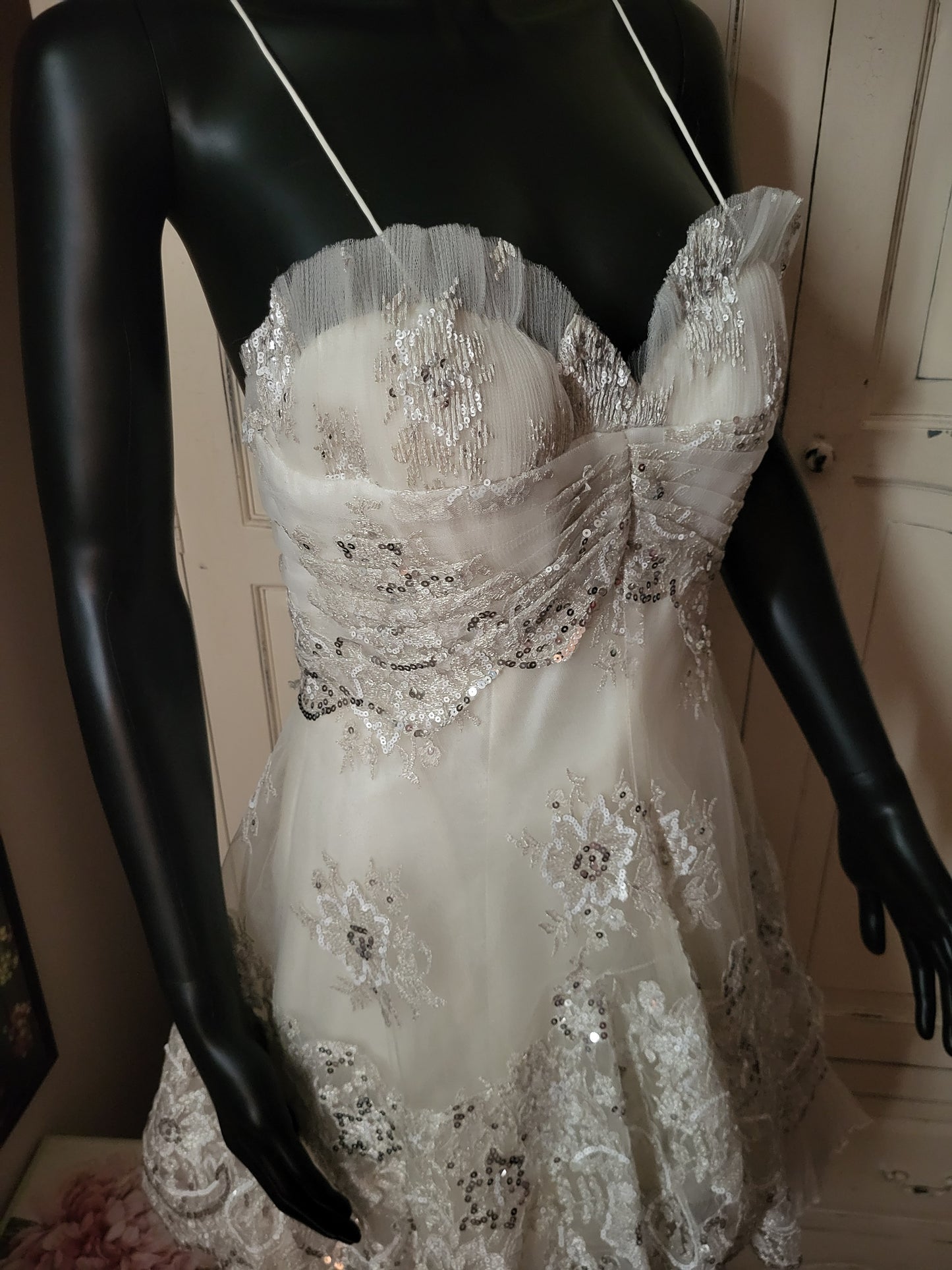 Anais Cream Embellished Gown