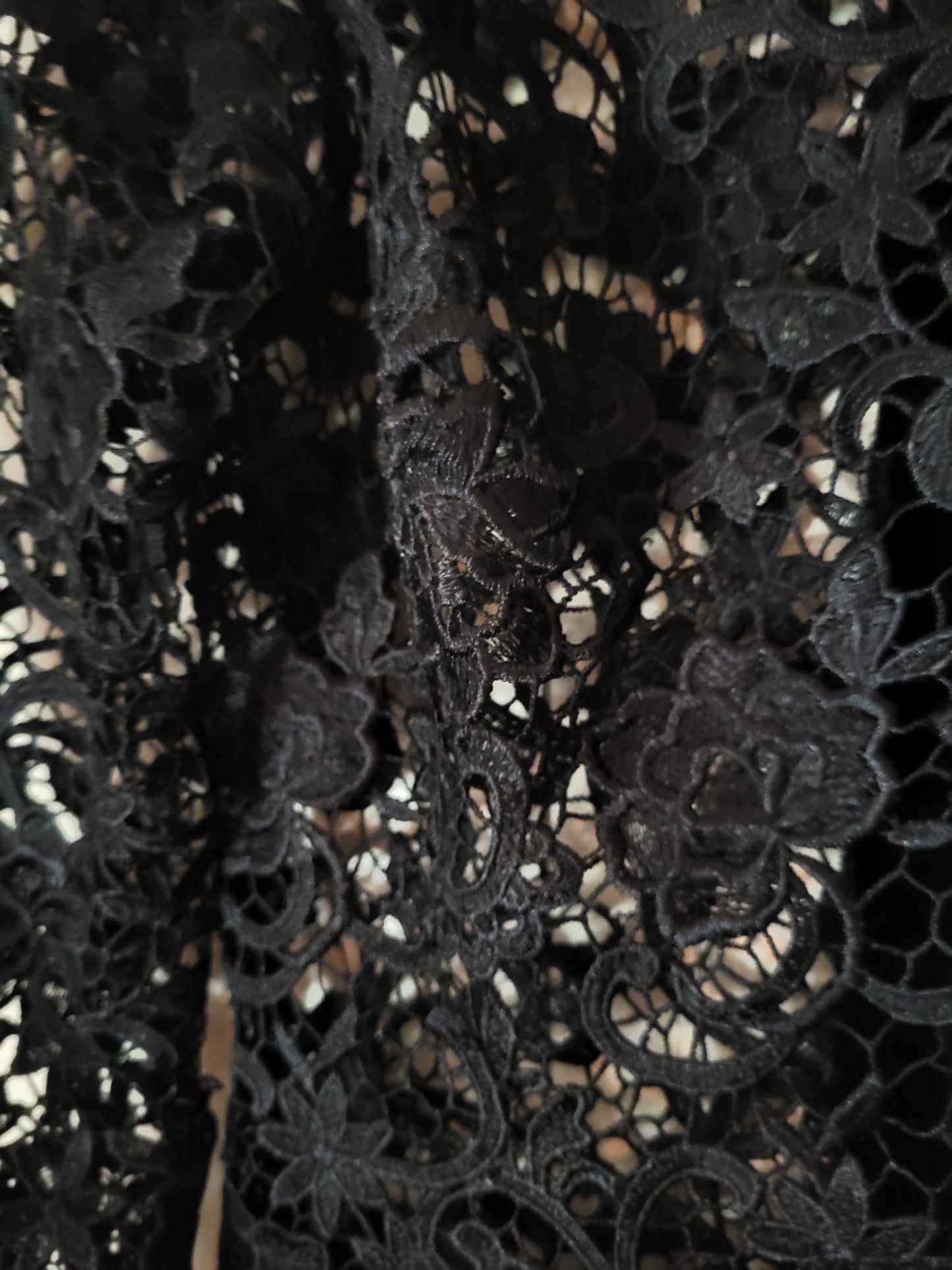 Vintage Condotti Black Lace and Velvet Dress