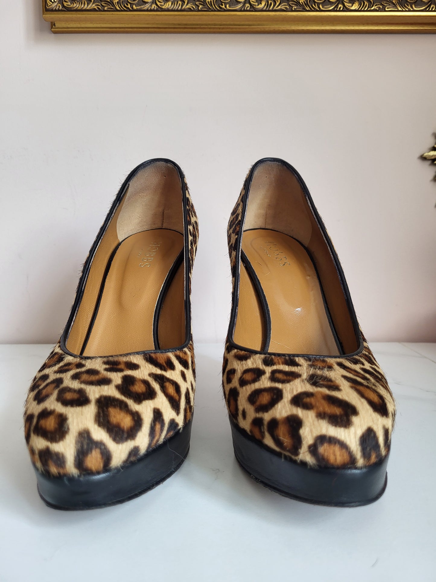 Vintage Hobbs Fully Leather Lined Ponyskin Platform Heels