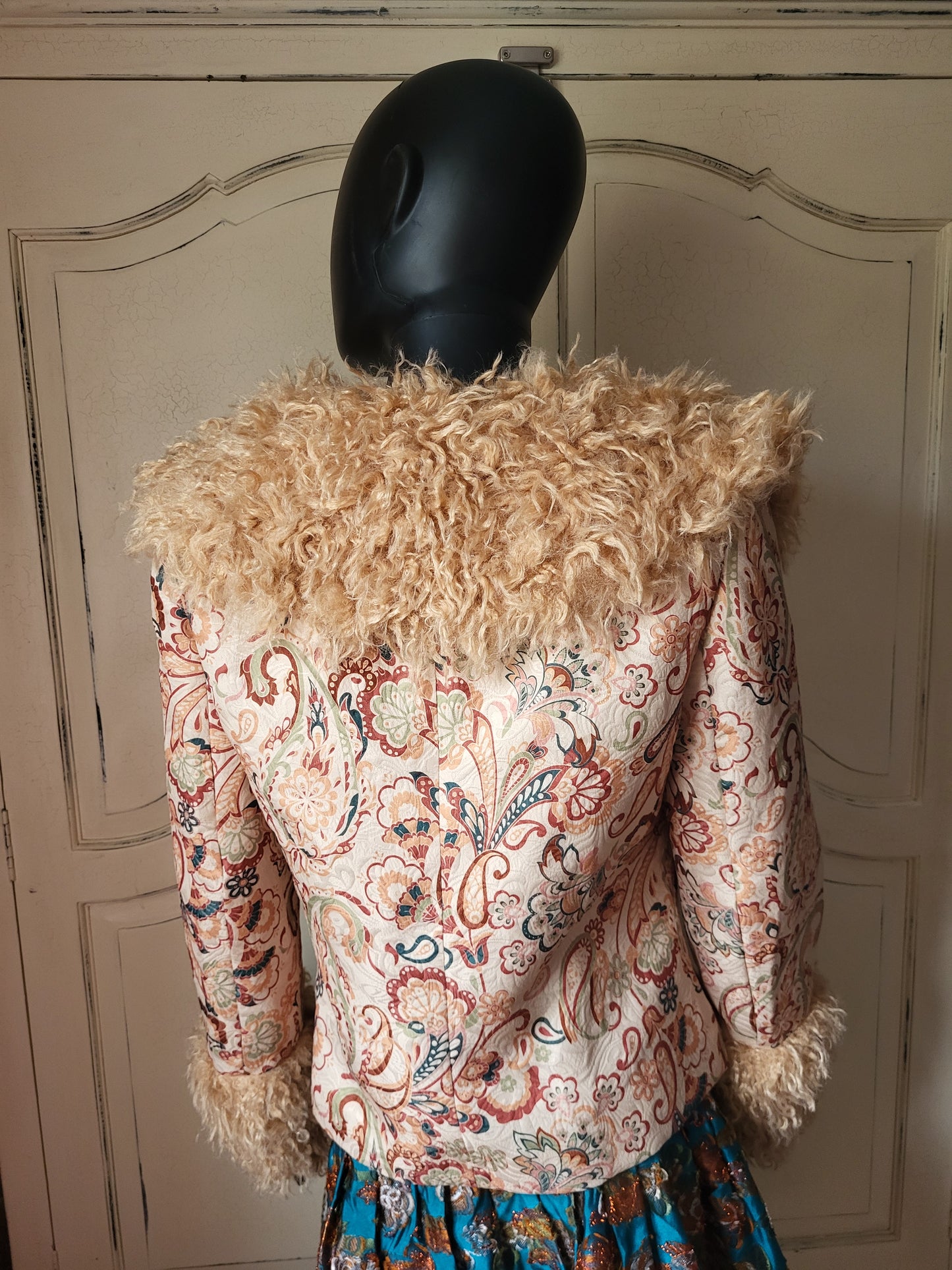 Afghan Style Faux Shearling Jacket
