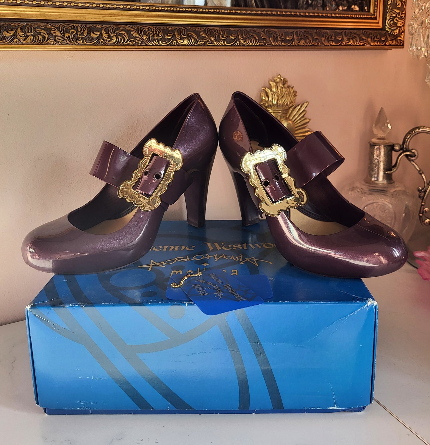 Vivienne Westwood Anglomania x Melissa Plum Baroque Buckle Heels