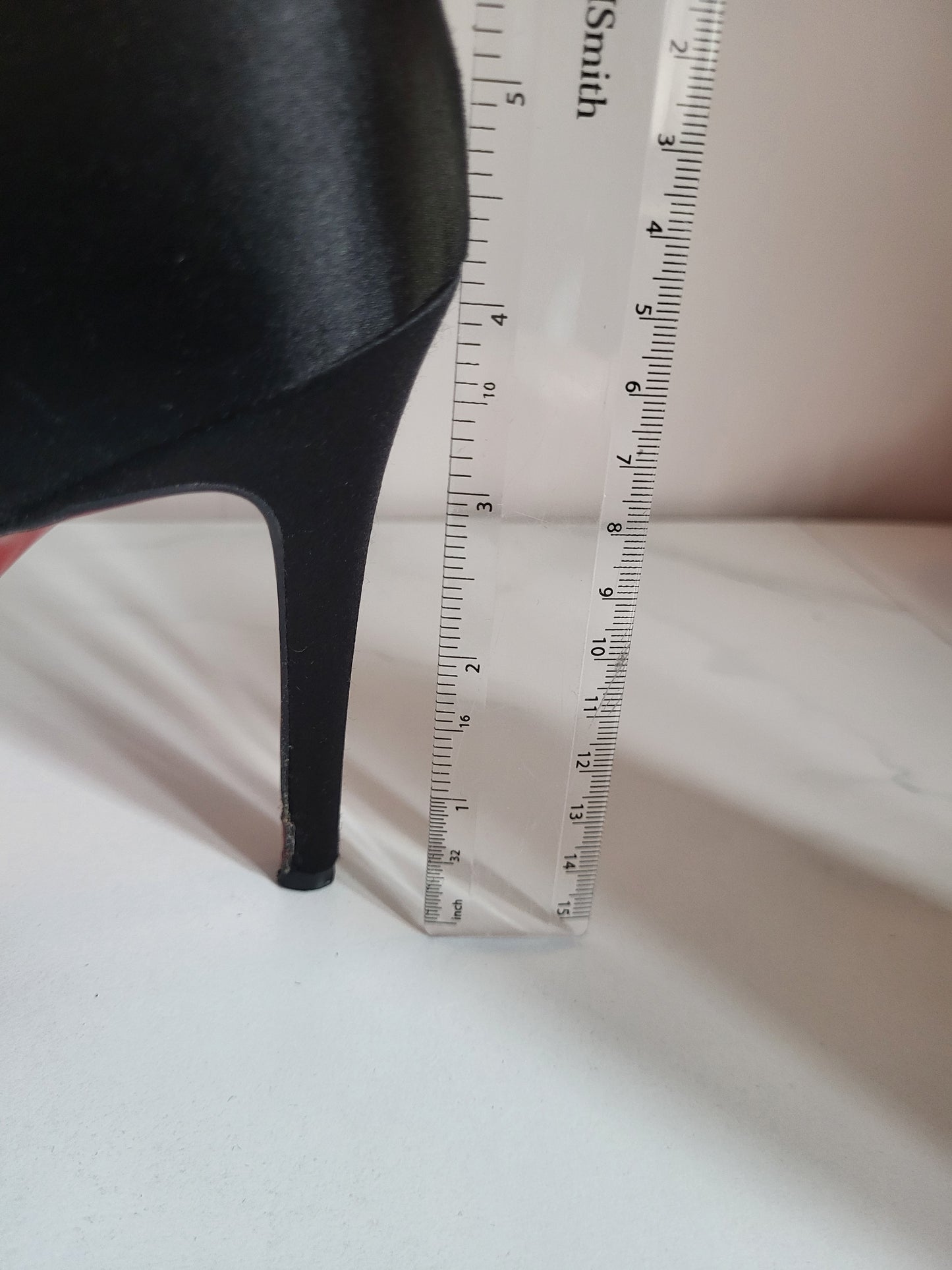 Christian Louboutin Black Satin Court Heels