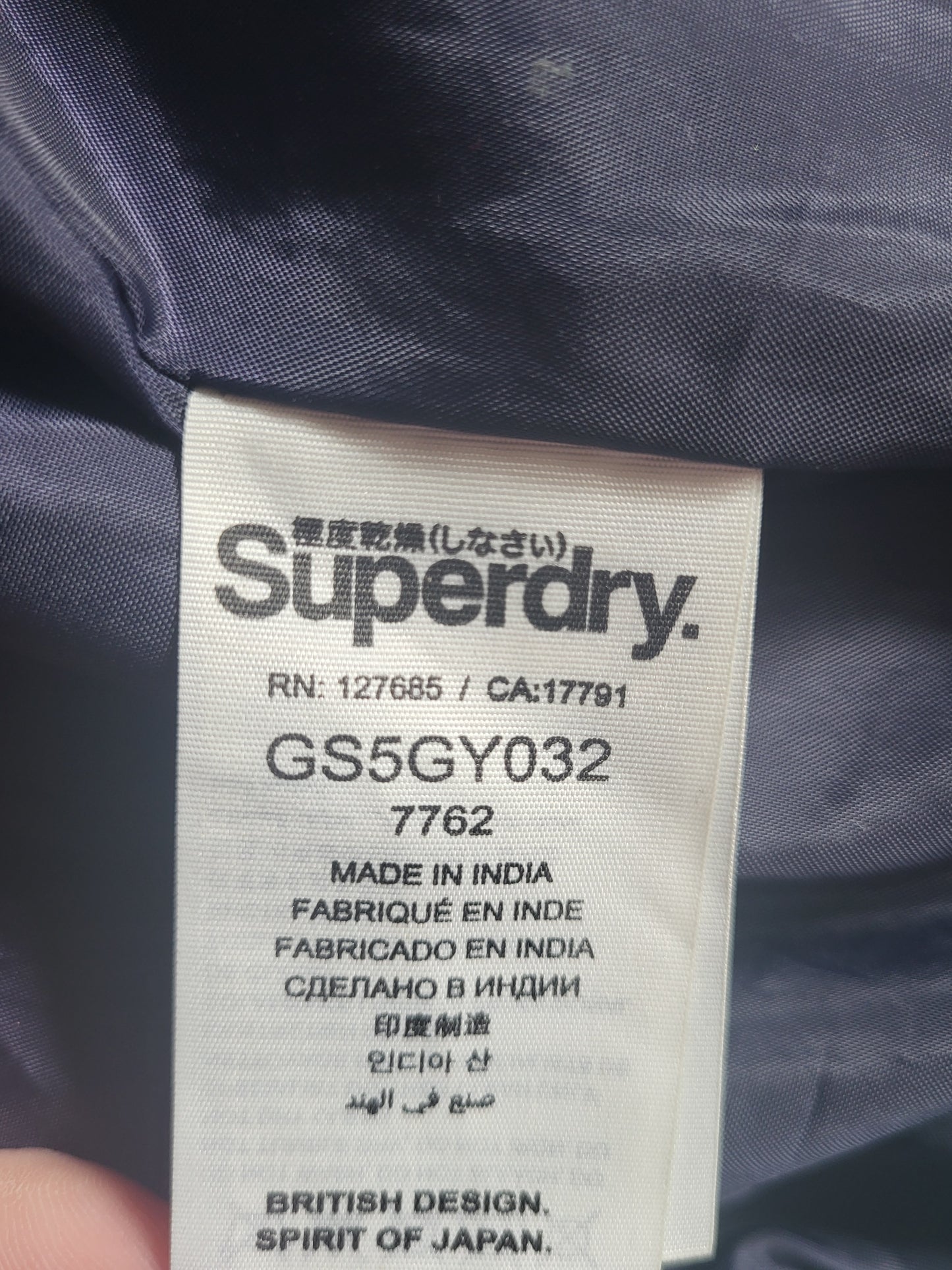 Vintage Superdry Aquamarine Leather Jacket