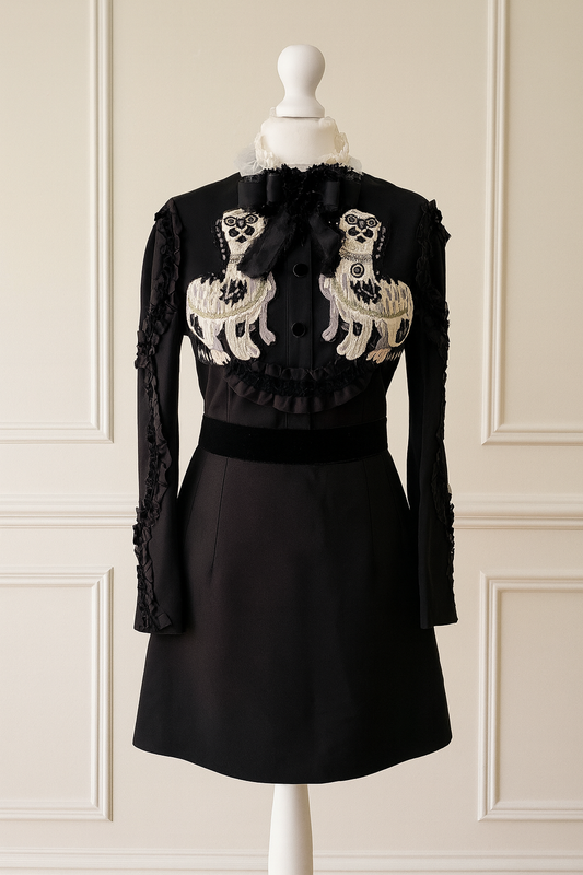 Gucci Alessandro Michele Beaded Bosco & Orso Dress