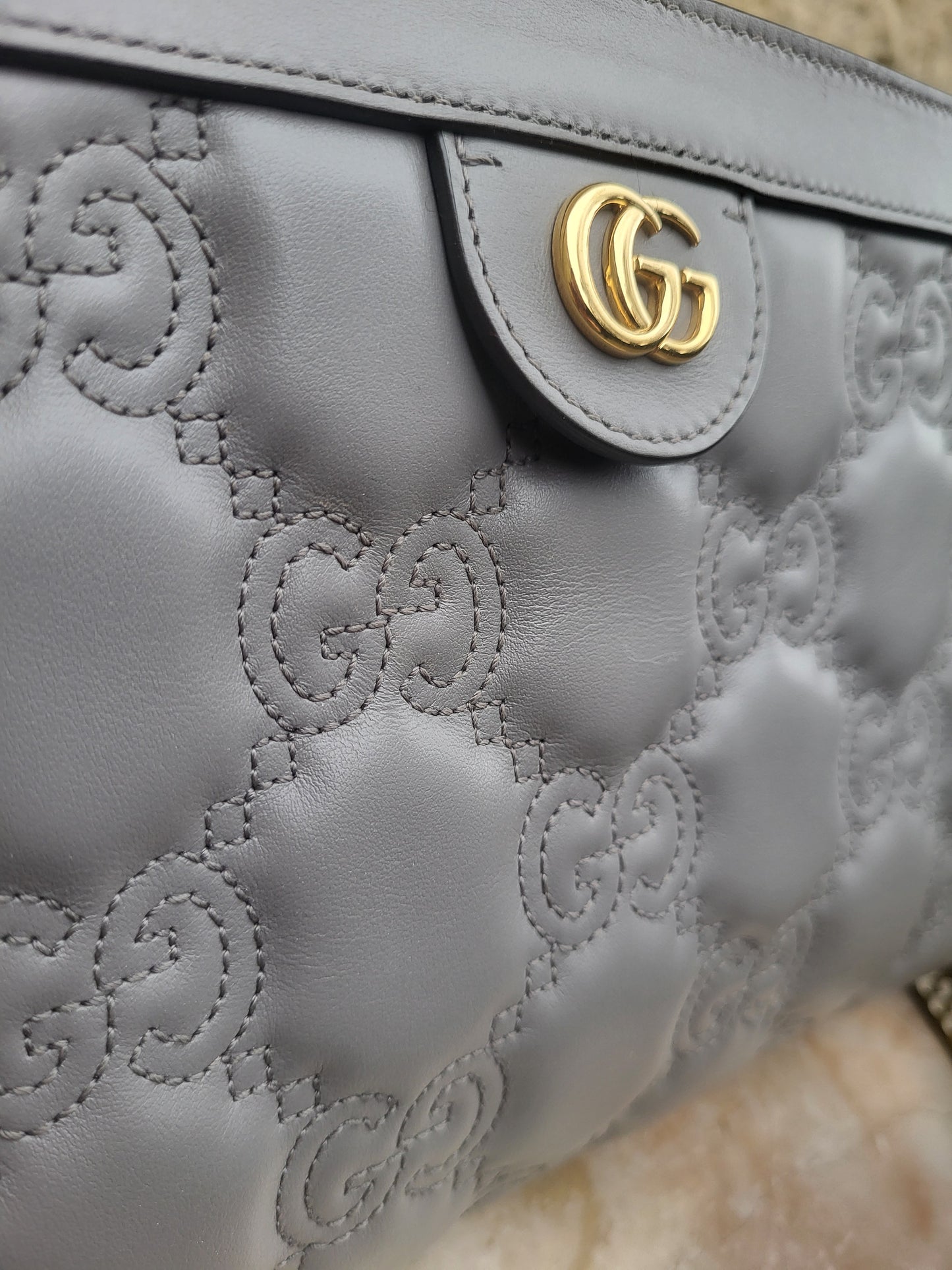 Gucci GG Matelassé Quilted Leather Shoulder Bag