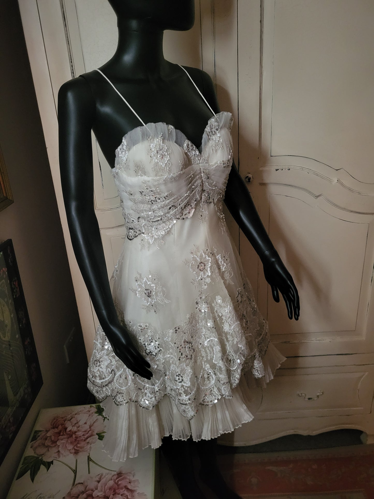 Anais Cream Embellished Gown