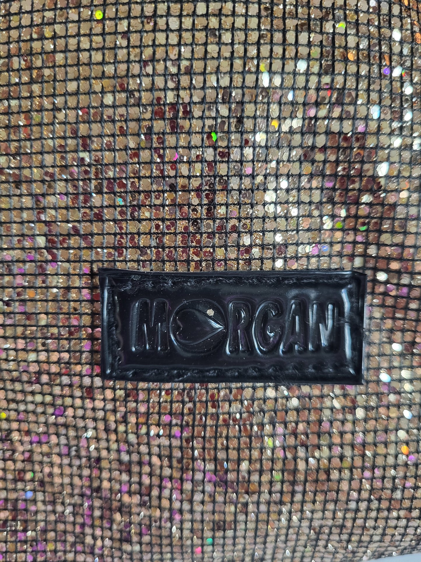 Morgan Gold Glitter Mini Tote Bag