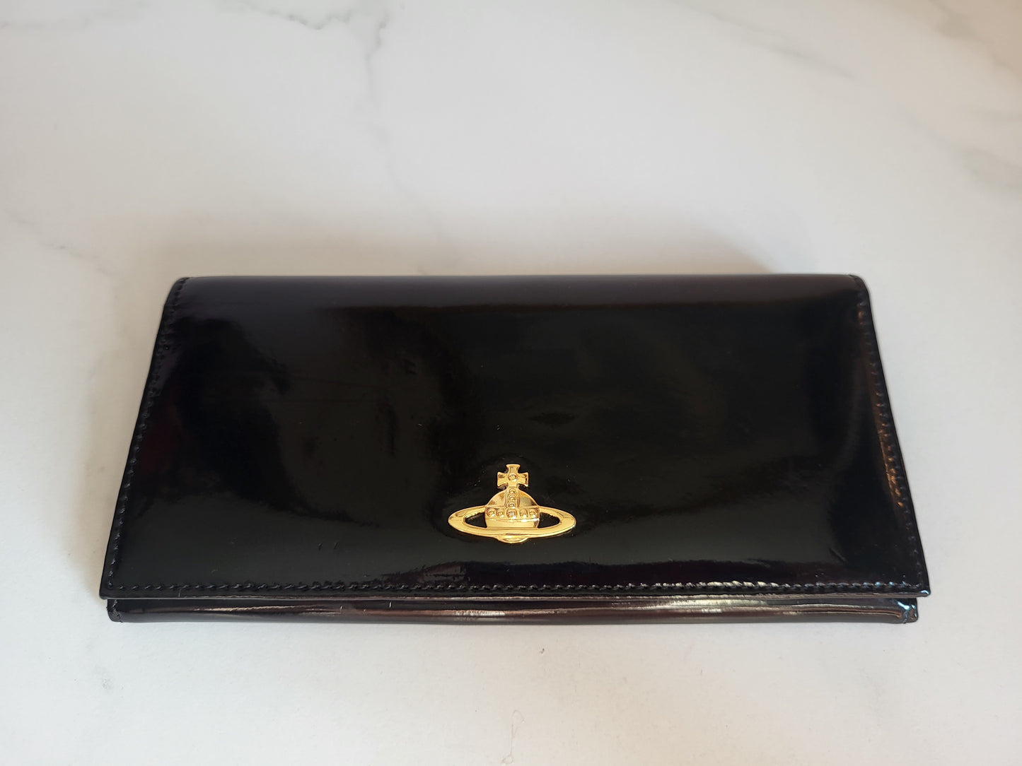 Vivienne Westwood Classic Patent Black Purse