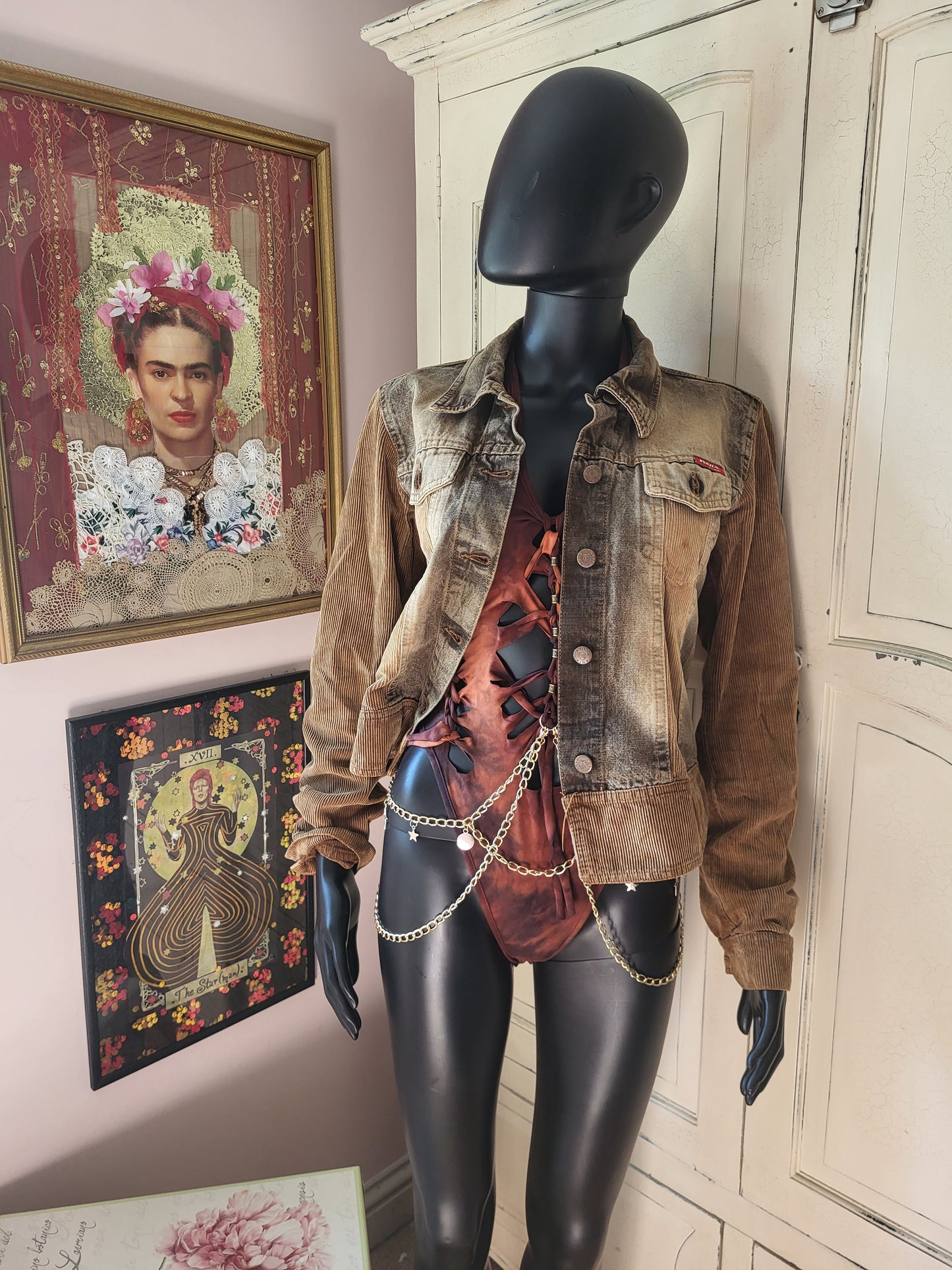 Vintage Koix Denim and Courduroy Jacket