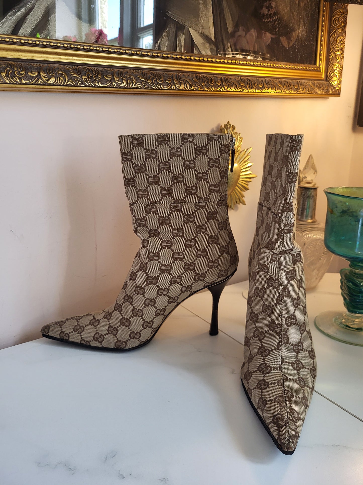ARCHIVE Tom Ford Era Gucci GG Monogram Canvas Boots
