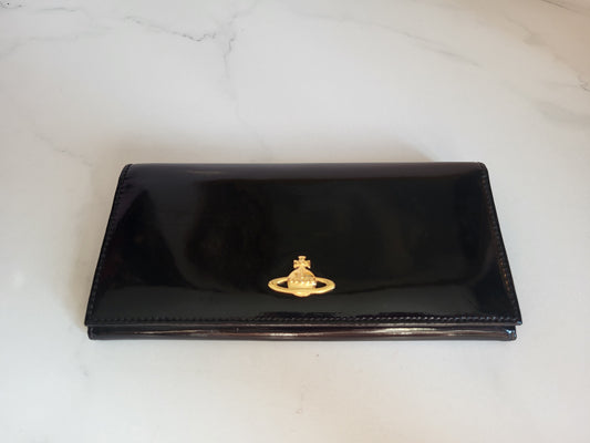 Vivienne Westwood Classic Patent Black Purse