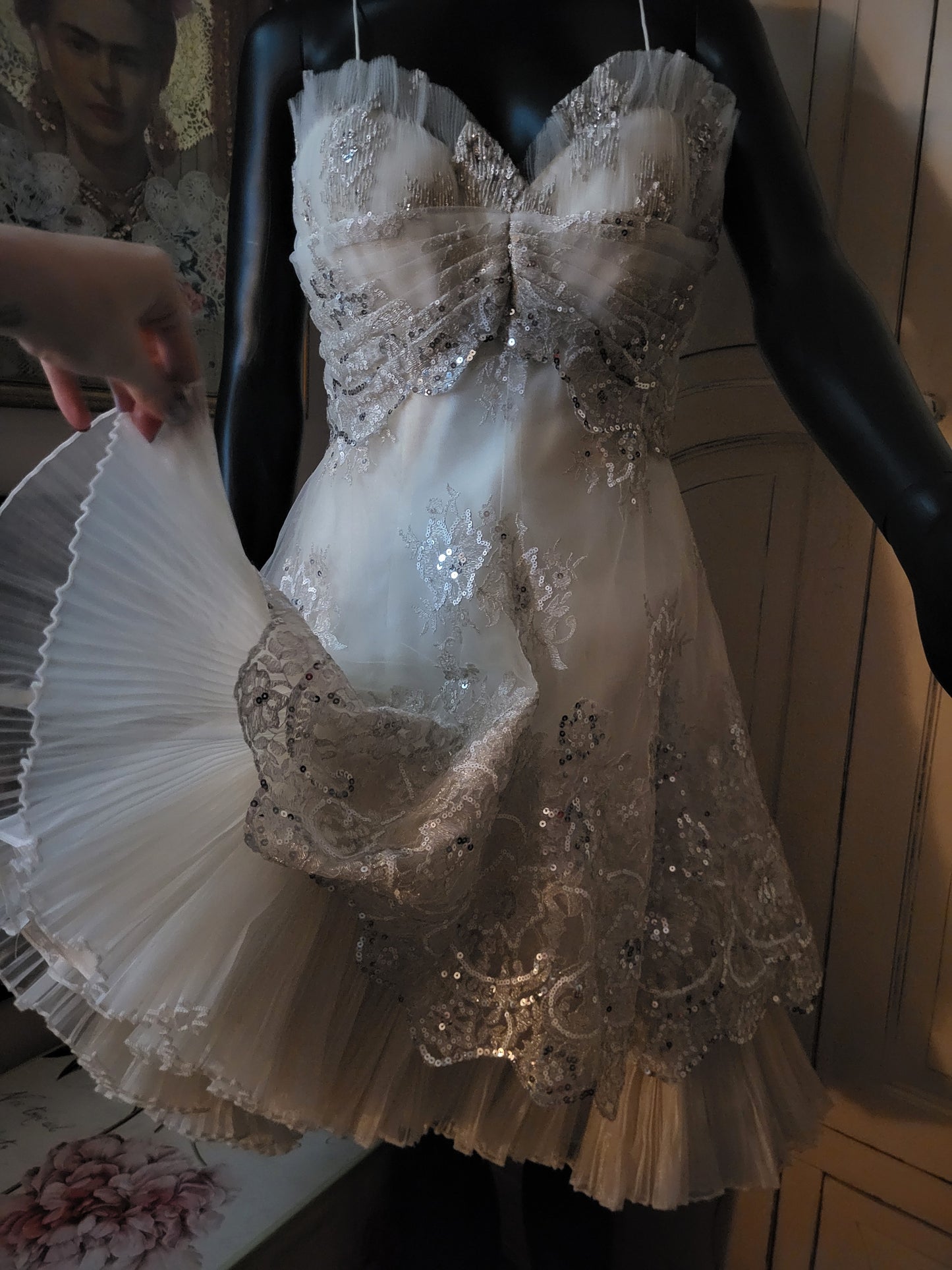 Anais Cream Embellished Gown