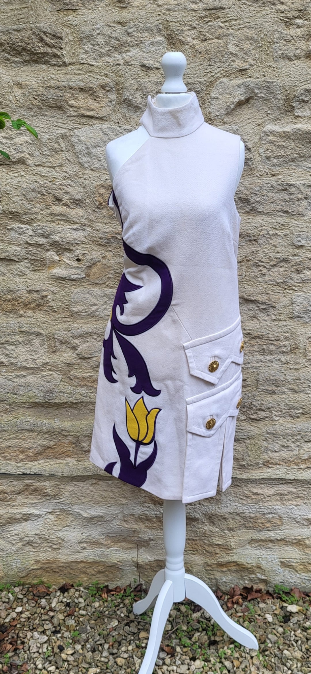 RARE Vintage Gianni Versace Wool Mini Dress