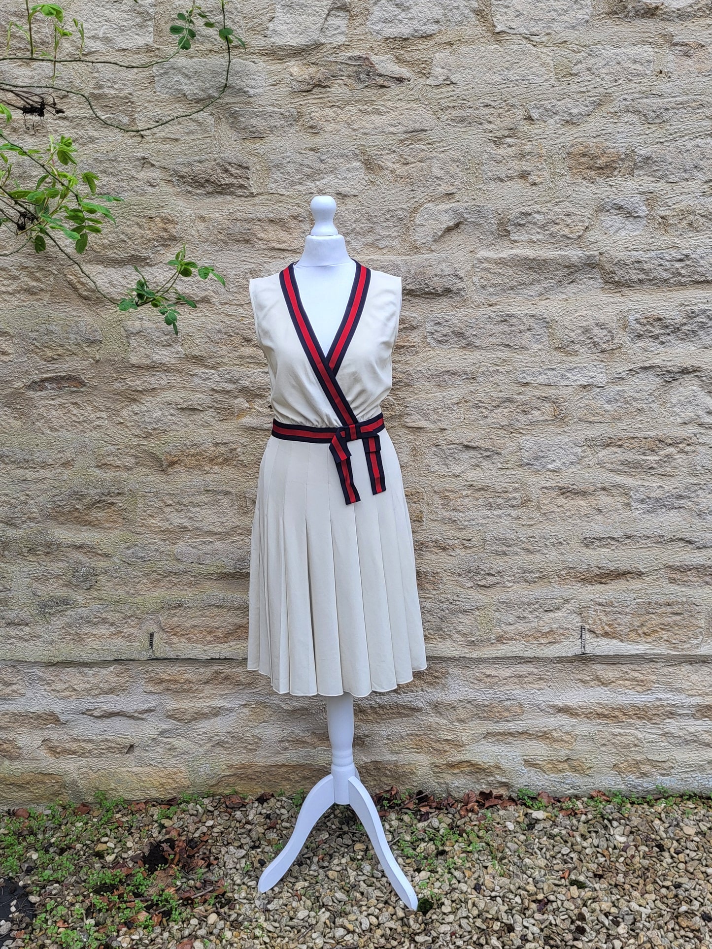 Gucci Alessandro Michele Cream Pleated Dress BNWT