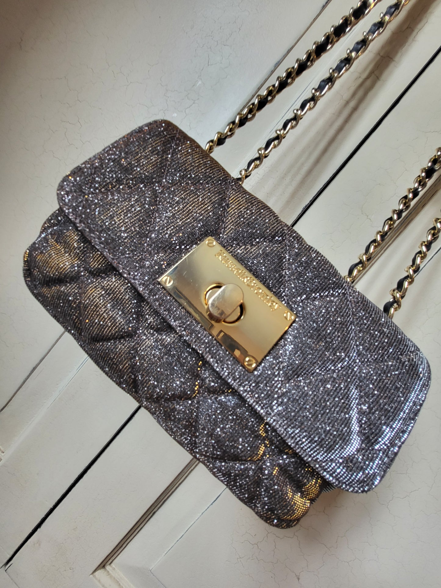 Russell & Bromley Glitter Quilted Chain Bag