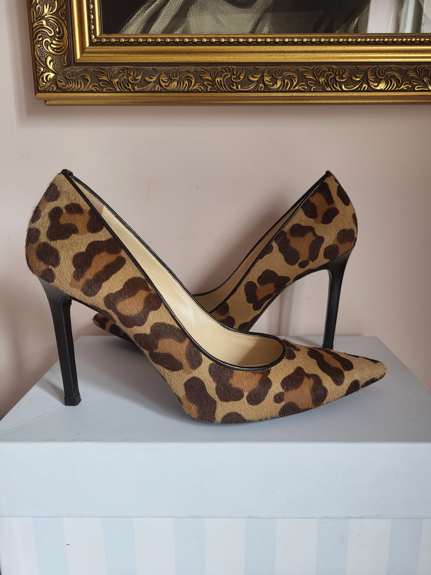 Russell & Bromley Ponyskin Leopard Court Heels