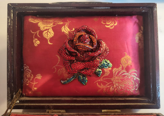Crimson Rose Brooch