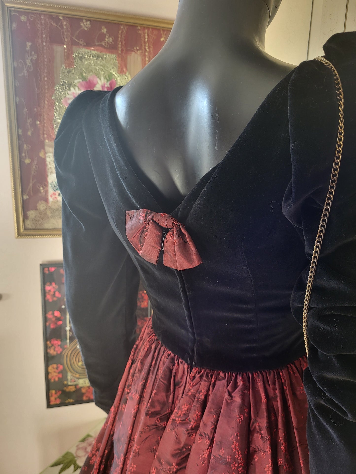 Vintage 1990s Custom-Made Evening Dress