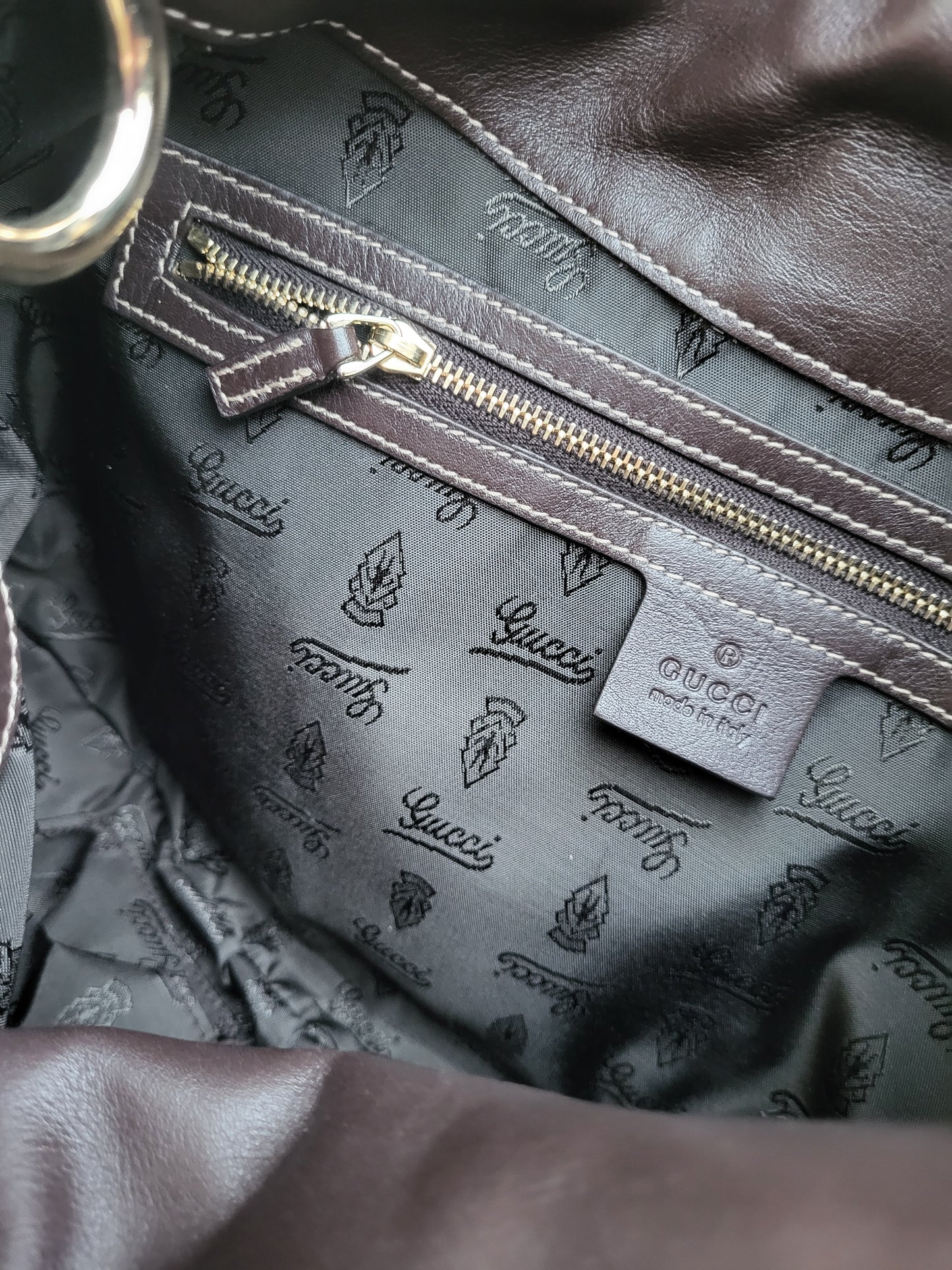 Gucci GG Crystal Canvas Monogram Hobo Bag