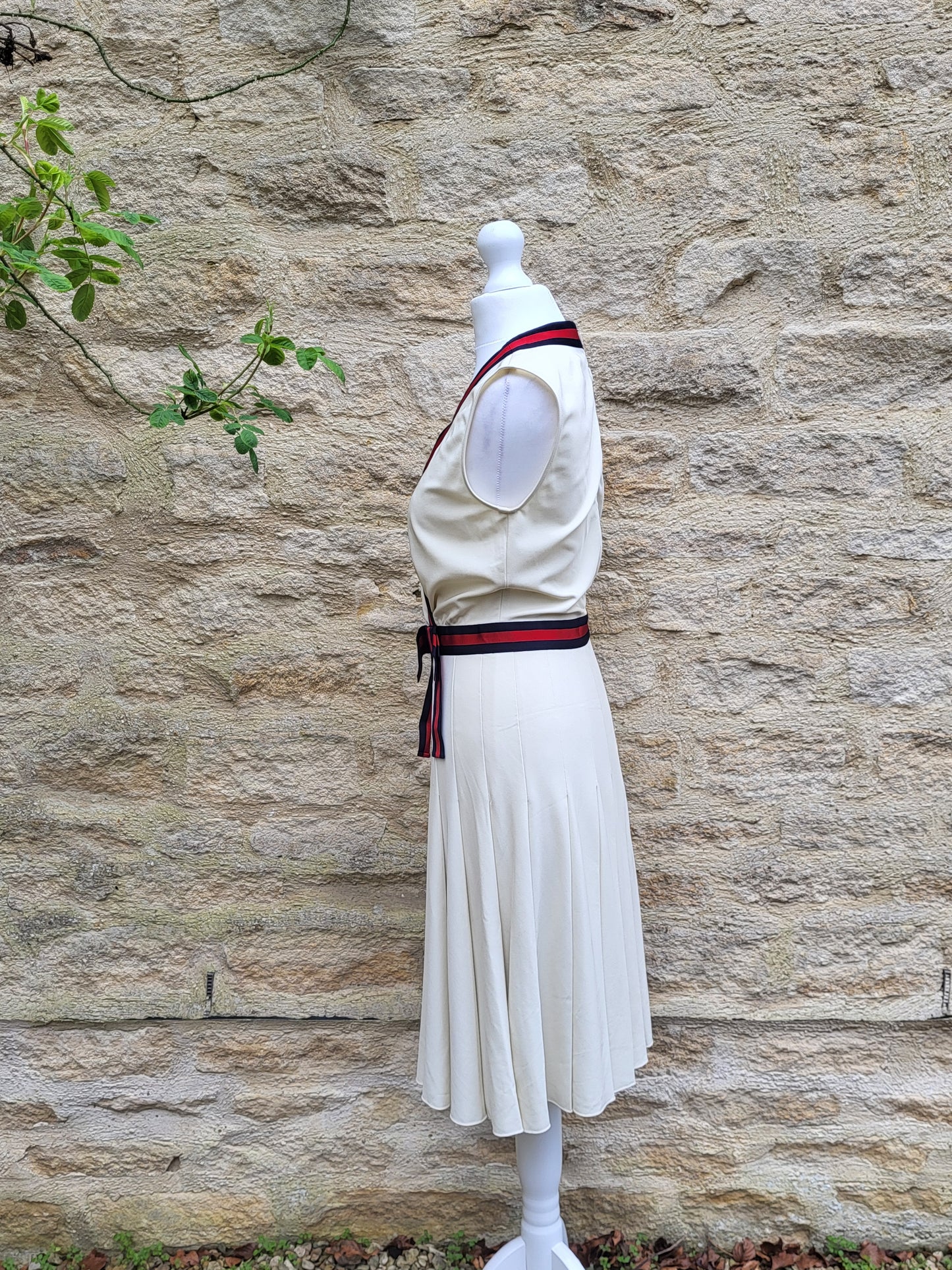 Gucci Alessandro Michele Cream Pleated Dress BNWT