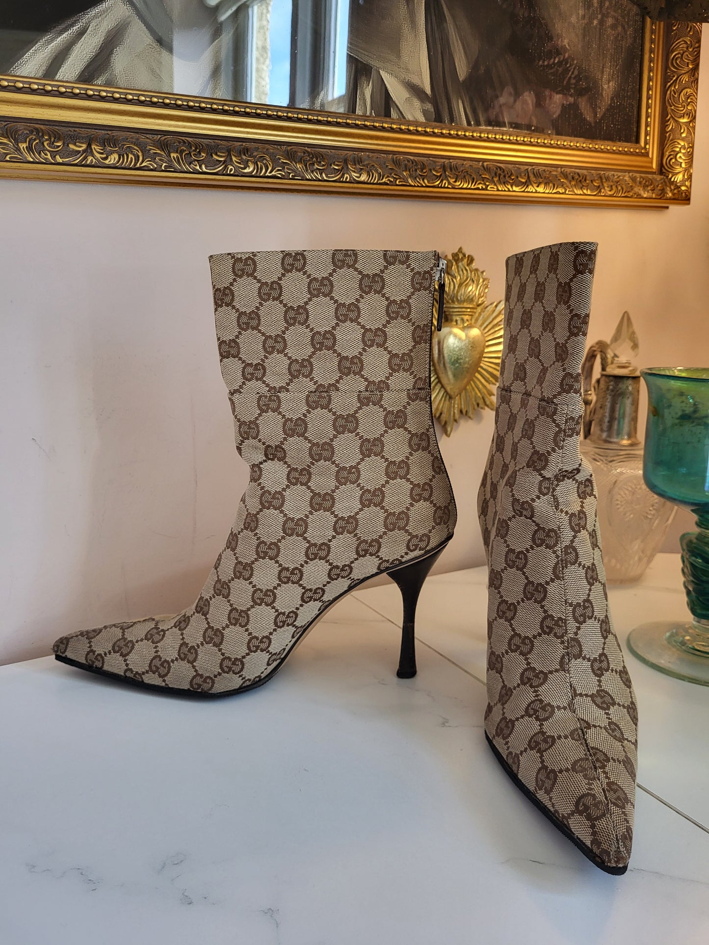 ARCHIVE Tom Ford Era Gucci GG Monogram Canvas Boots