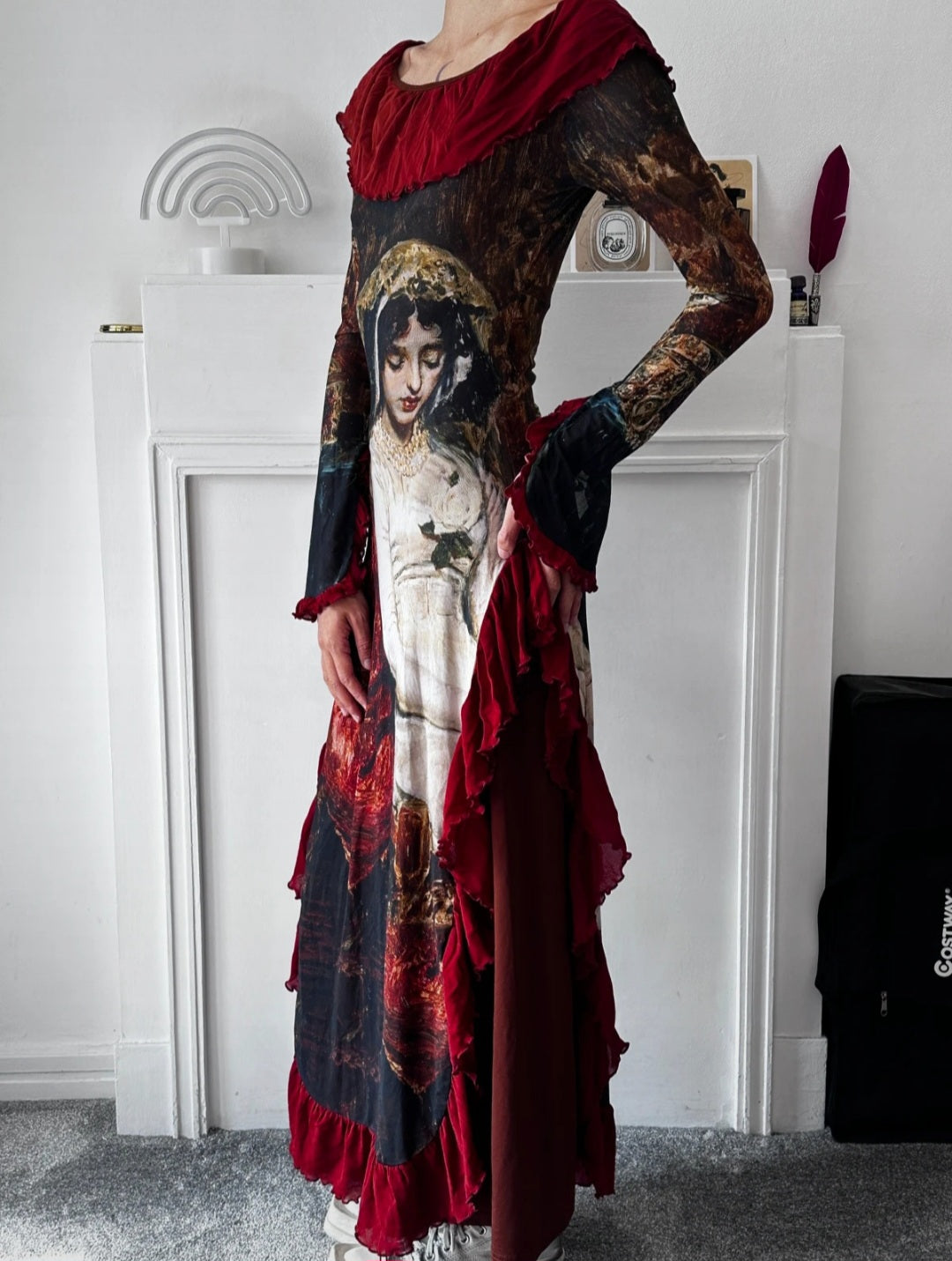 Vintage Michicat Renaissance Print Dress